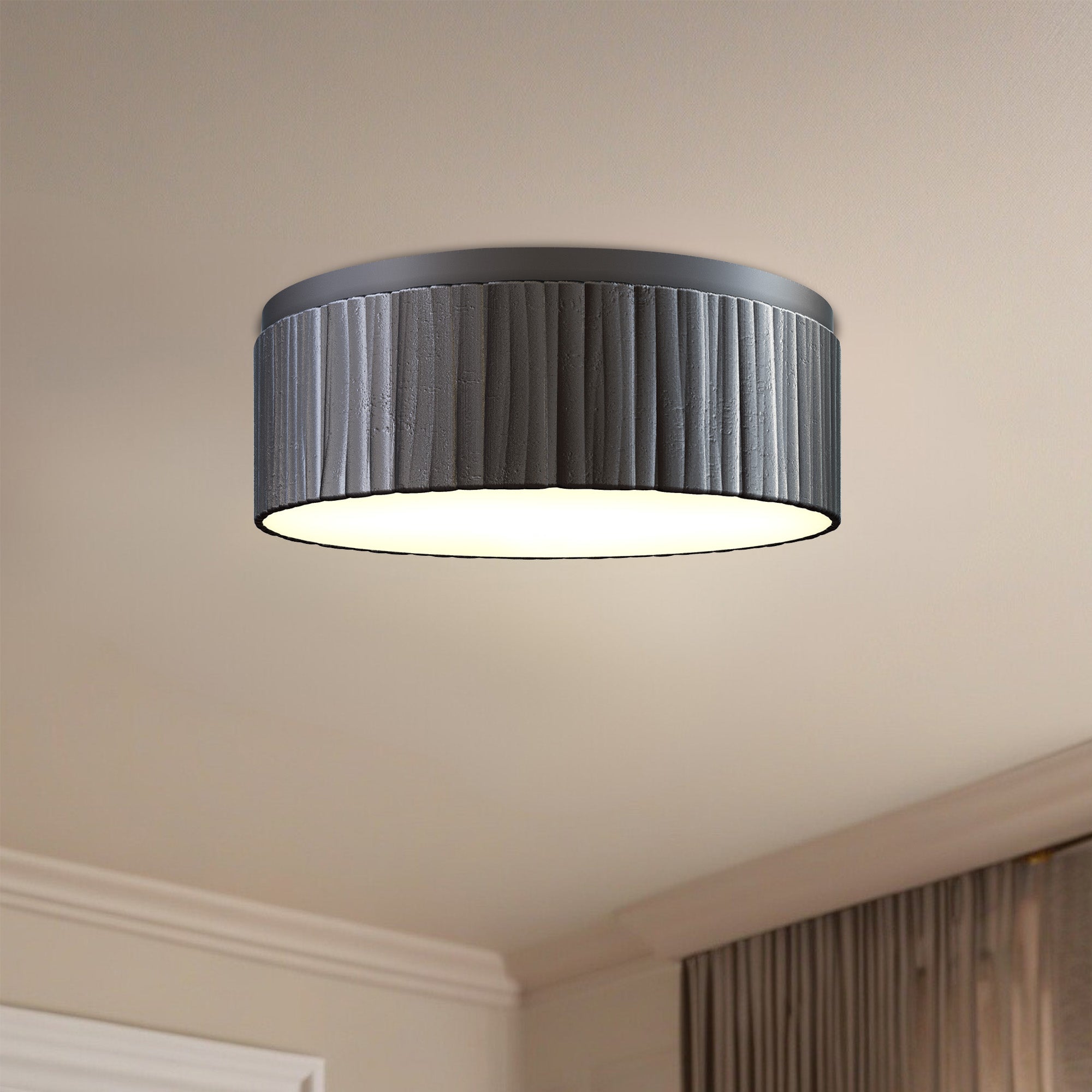 Kensington 12-in Urban Bronze LED Flush Mount