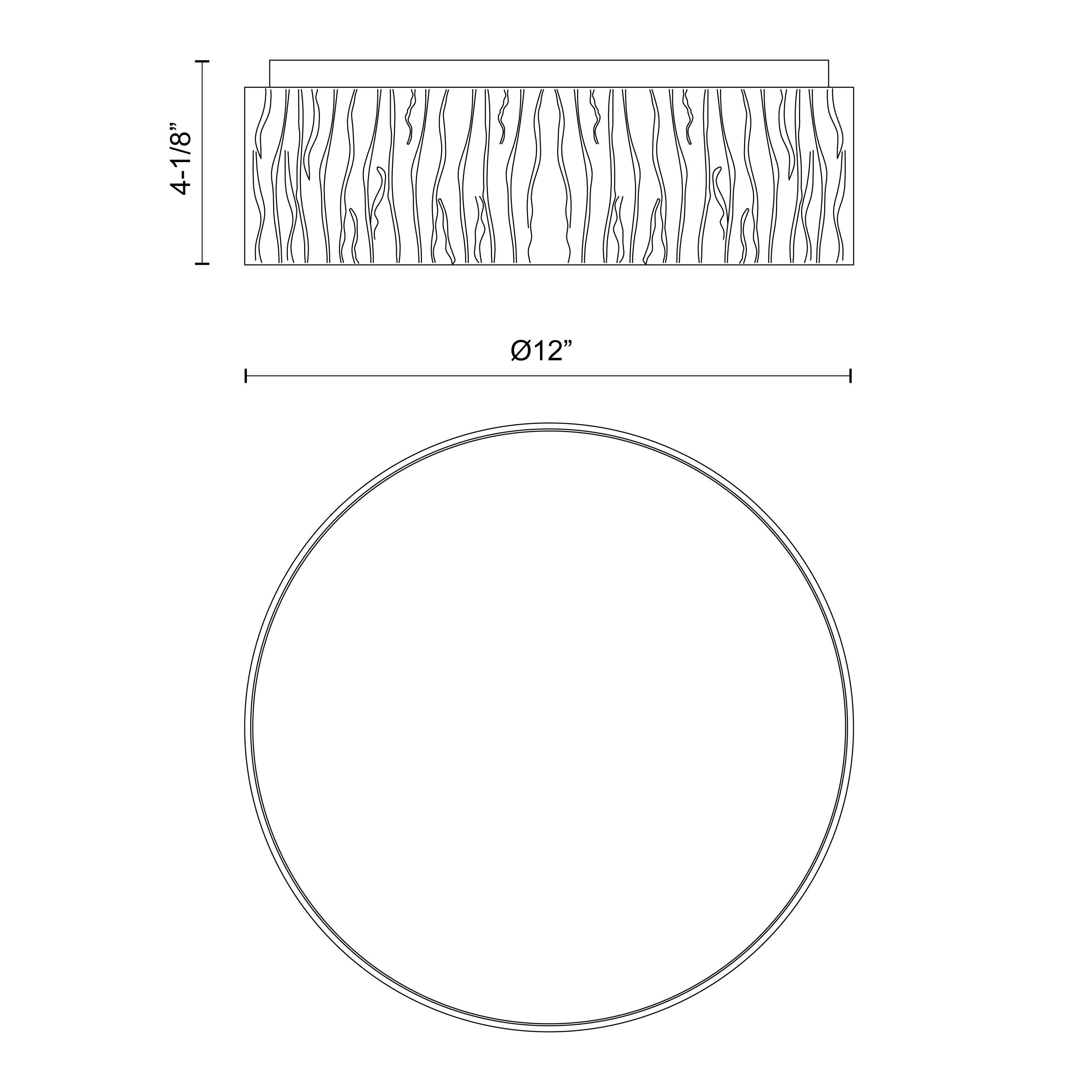 Kensington 12-in Urban Bronze LED Flush Mount