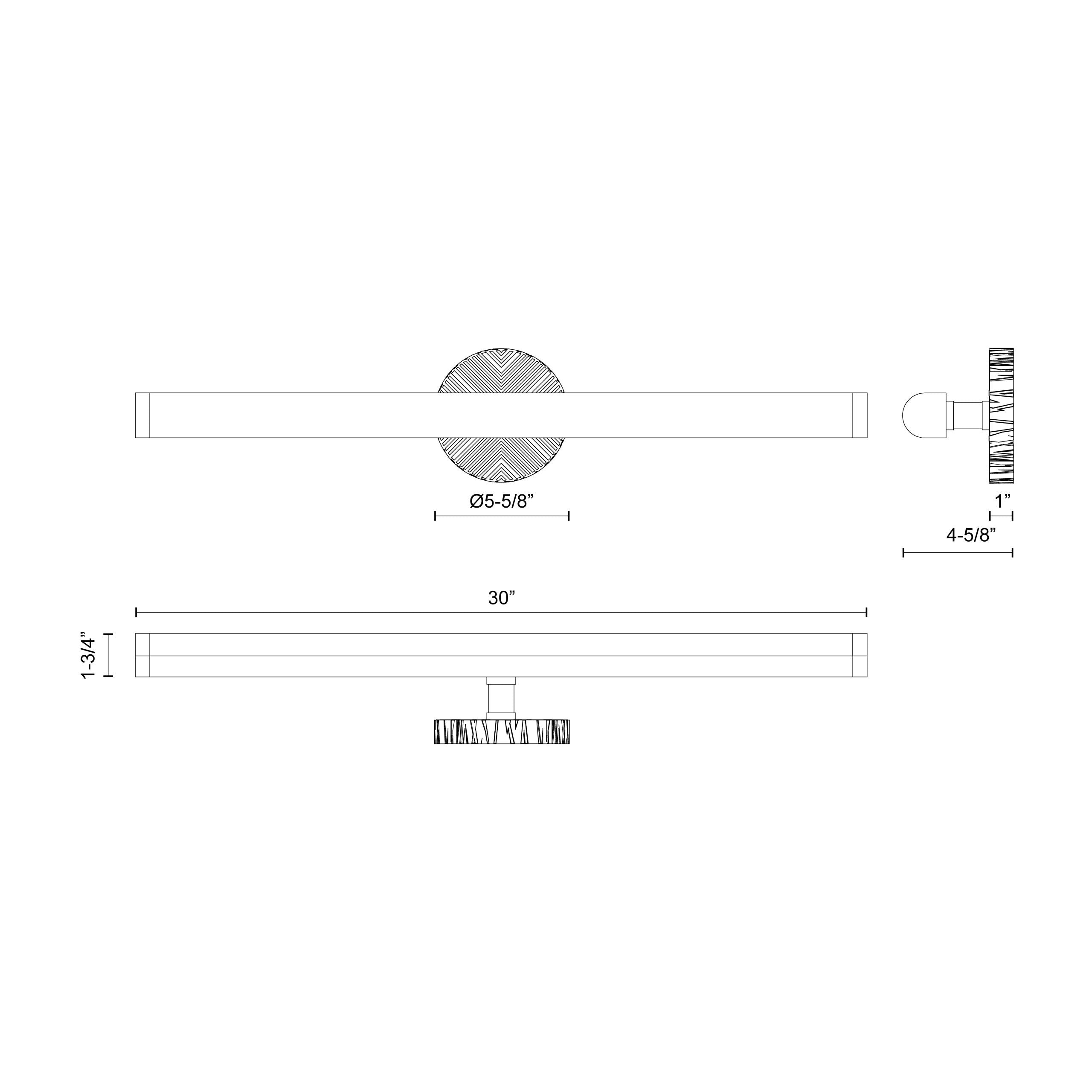 Kensington 30-in Vintage Brass LED Wall/Vanity