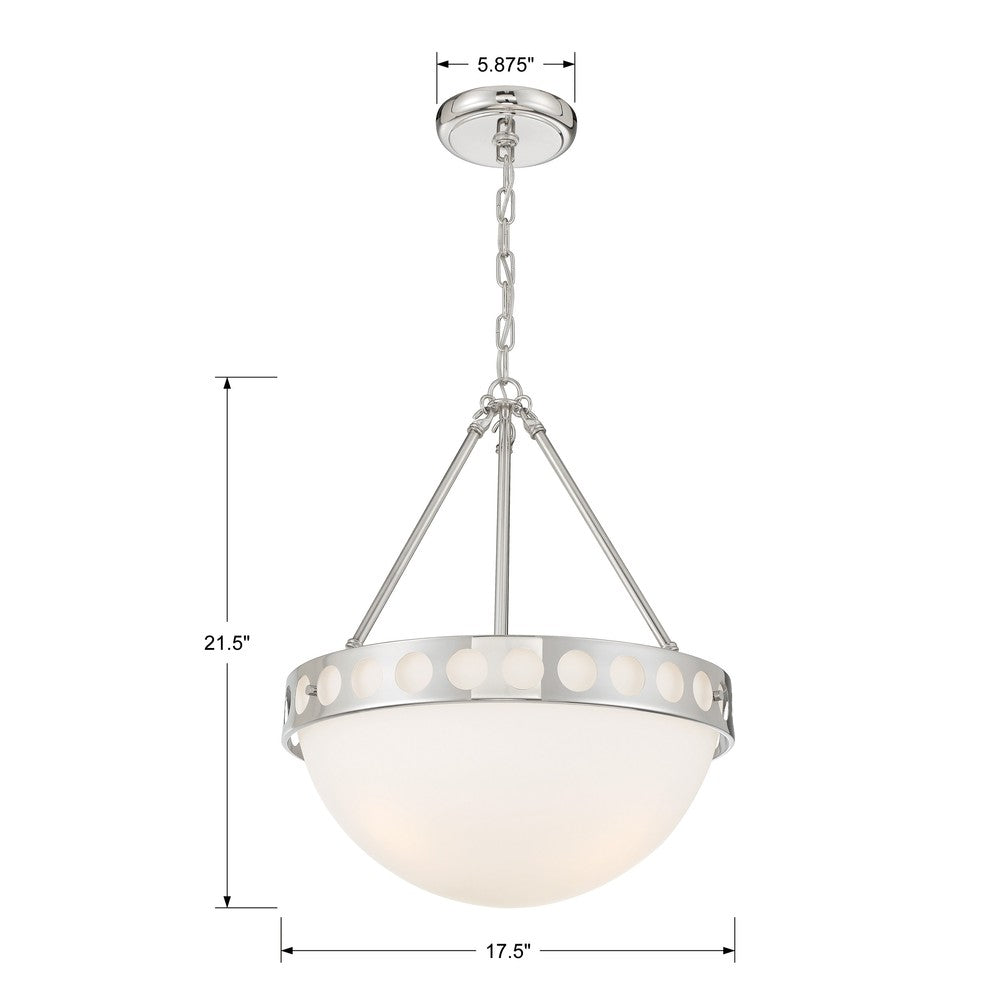 Crystorama KIRBY KIR-B8105-PN Chandelier Modern - Polished Nickel