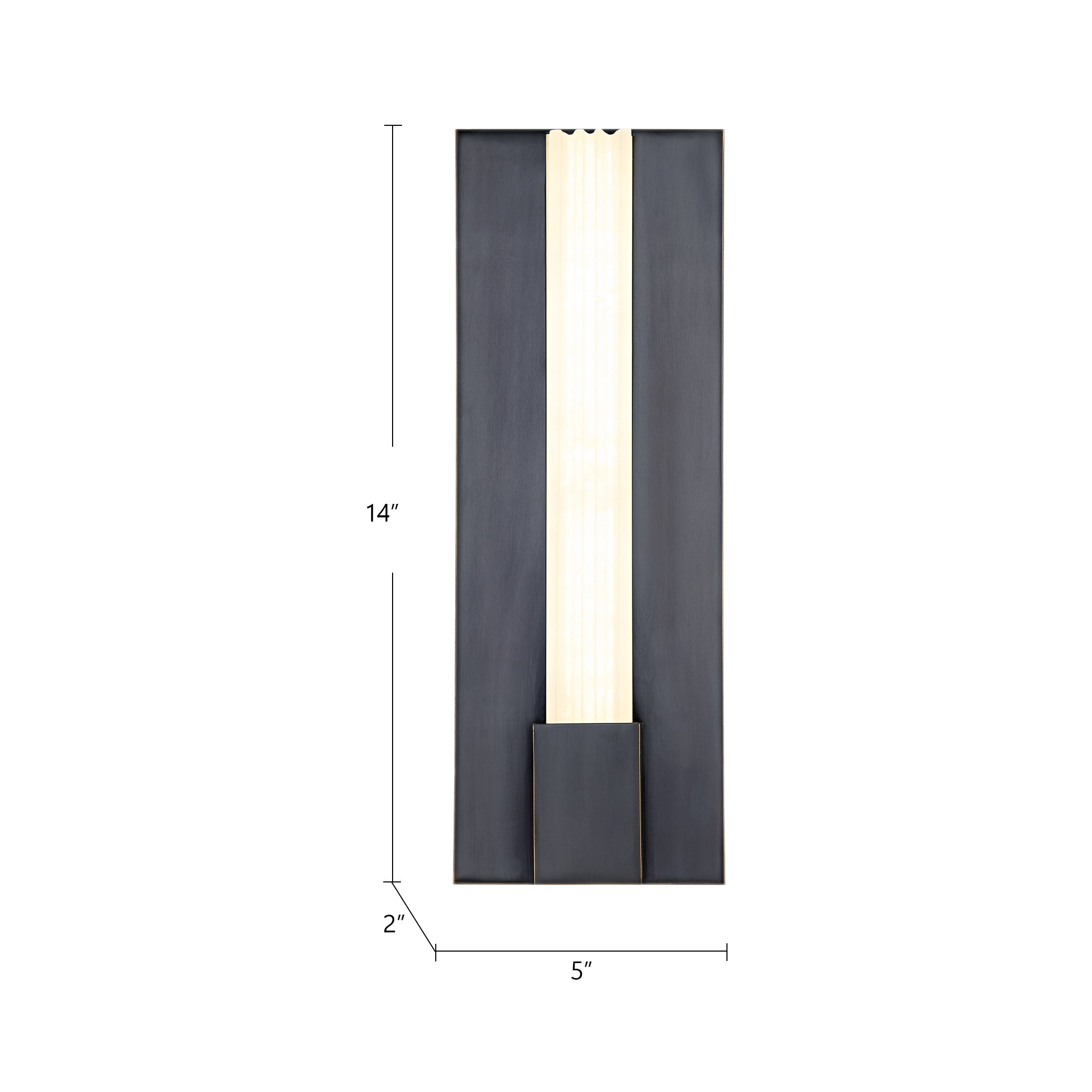 Kismet 14-in Vintage Brass/Alabaster LED Wall/Vanity