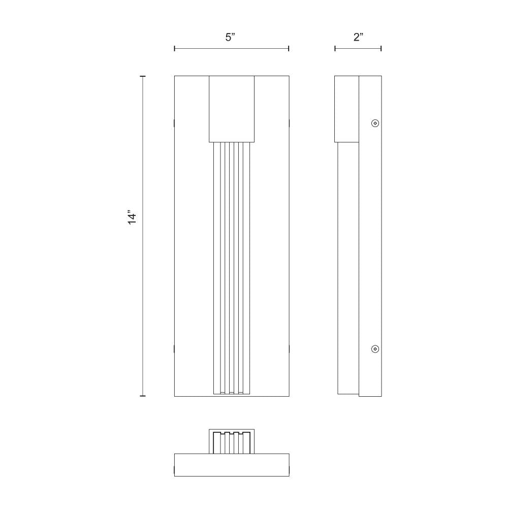 Alora Lighting KISMET WV322114VBAR Bathroom Fixture - Vintage Brass