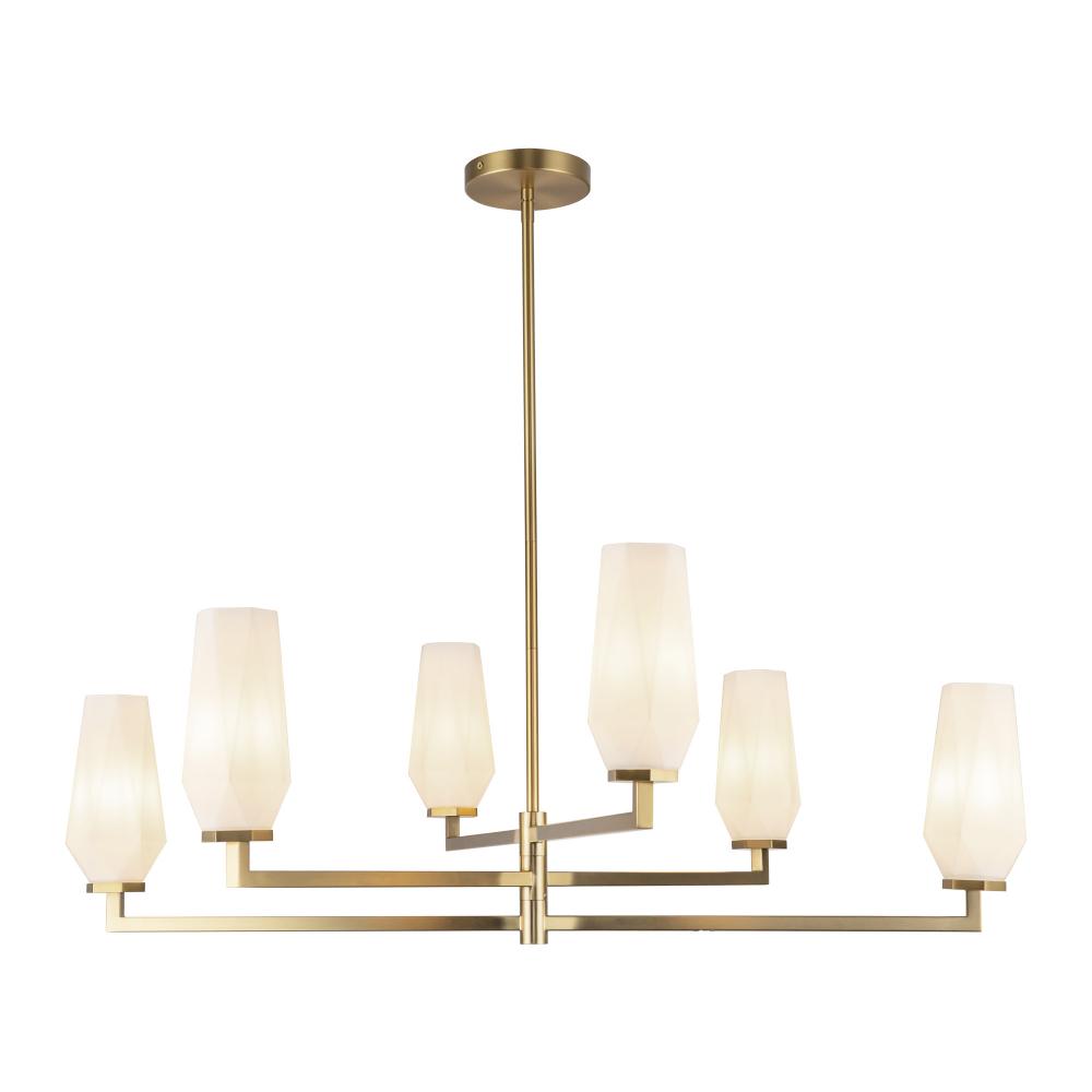 Alora Lighting KRYSTA CH424135BGOP Chandelier Transitional - Brushed Gold