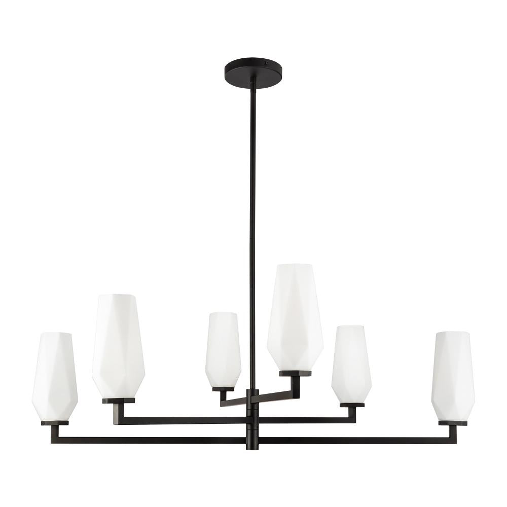 Alora Lighting KRYSTA CH424135MBOP Chandelier Transitional - Matte Black