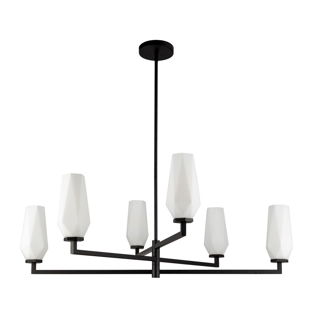 Alora Lighting KRYSTA CH424135MBOP Chandelier Transitional - Matte Black