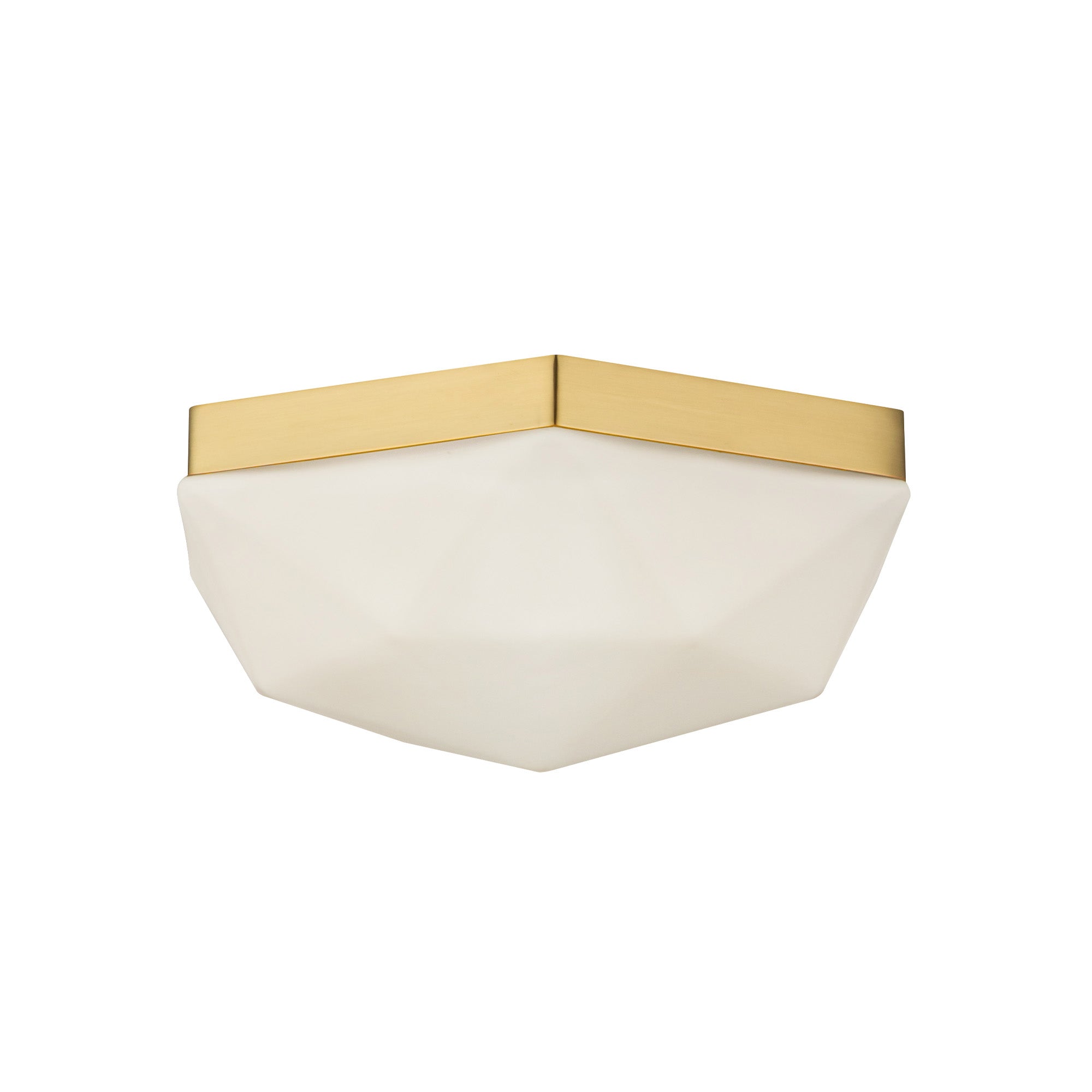 Krysta 12-in Brushed Gold/Opal Glass 2 Lights Flush Mount