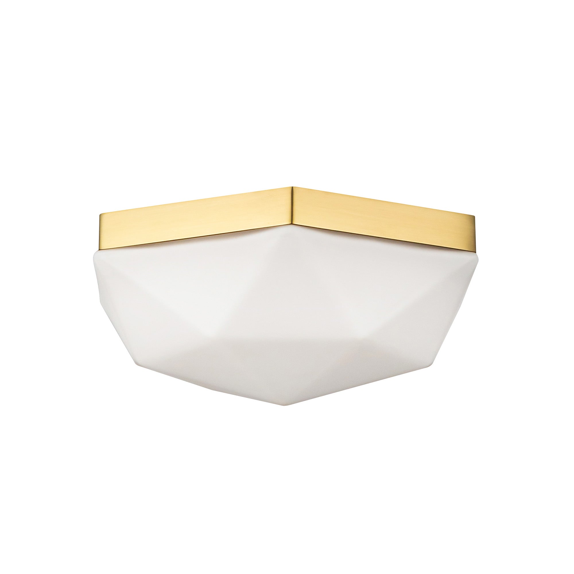 Krysta 12-in Brushed Gold/Opal Glass 2 Lights Flush Mount