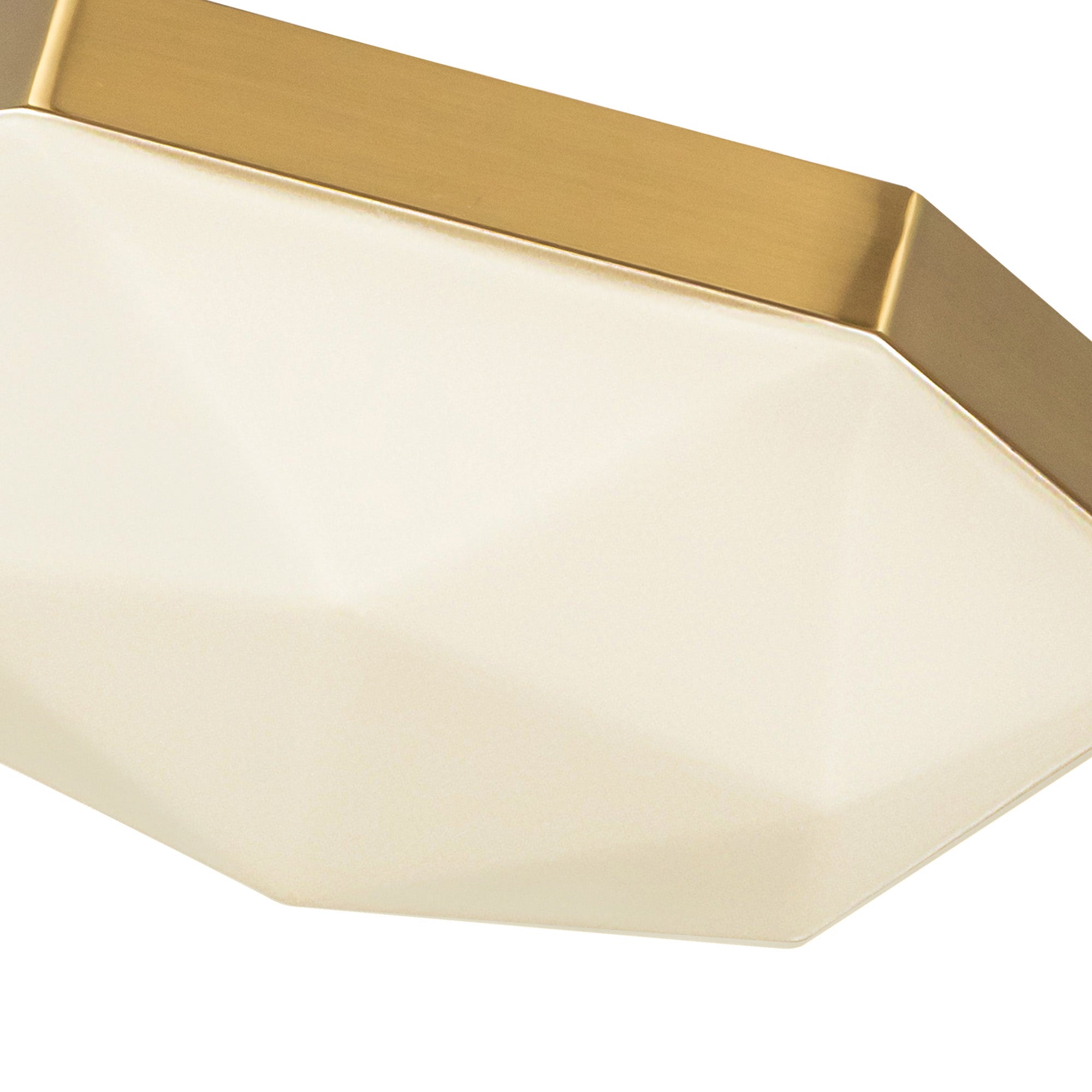 Krysta 12-in Brushed Gold/Opal Glass 2 Lights Flush Mount