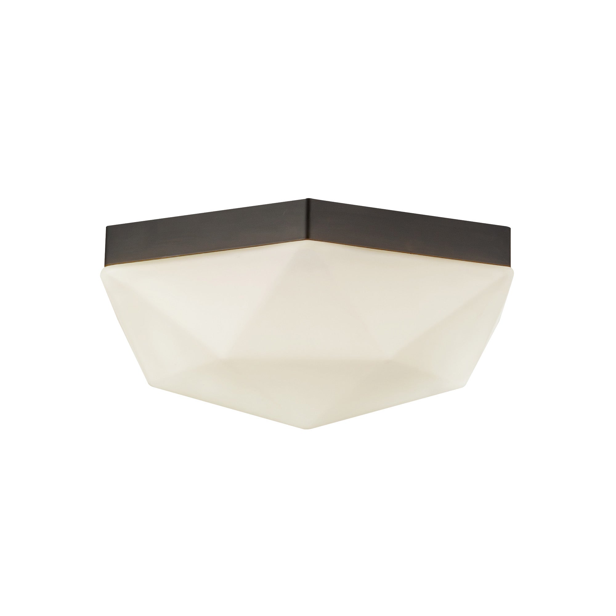 Krysta 12-in Matte Black/Opal Glass 2 Lights Flush Mount