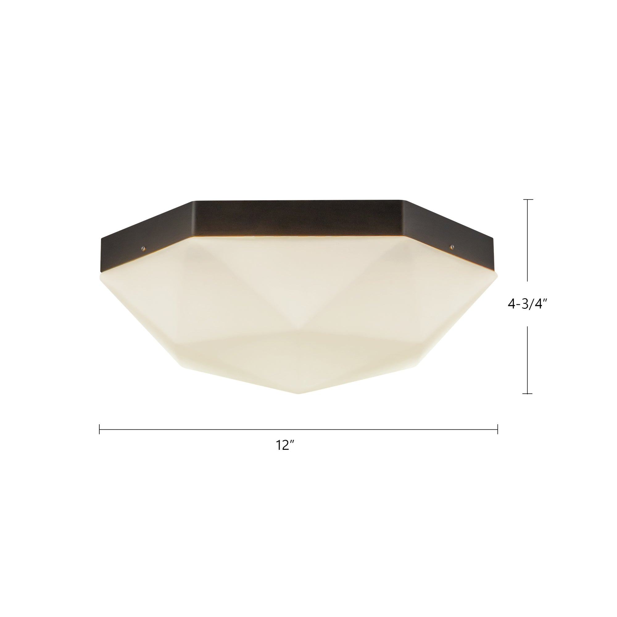Krysta 12-in Brushed Gold/Opal Glass 2 Lights Flush Mount