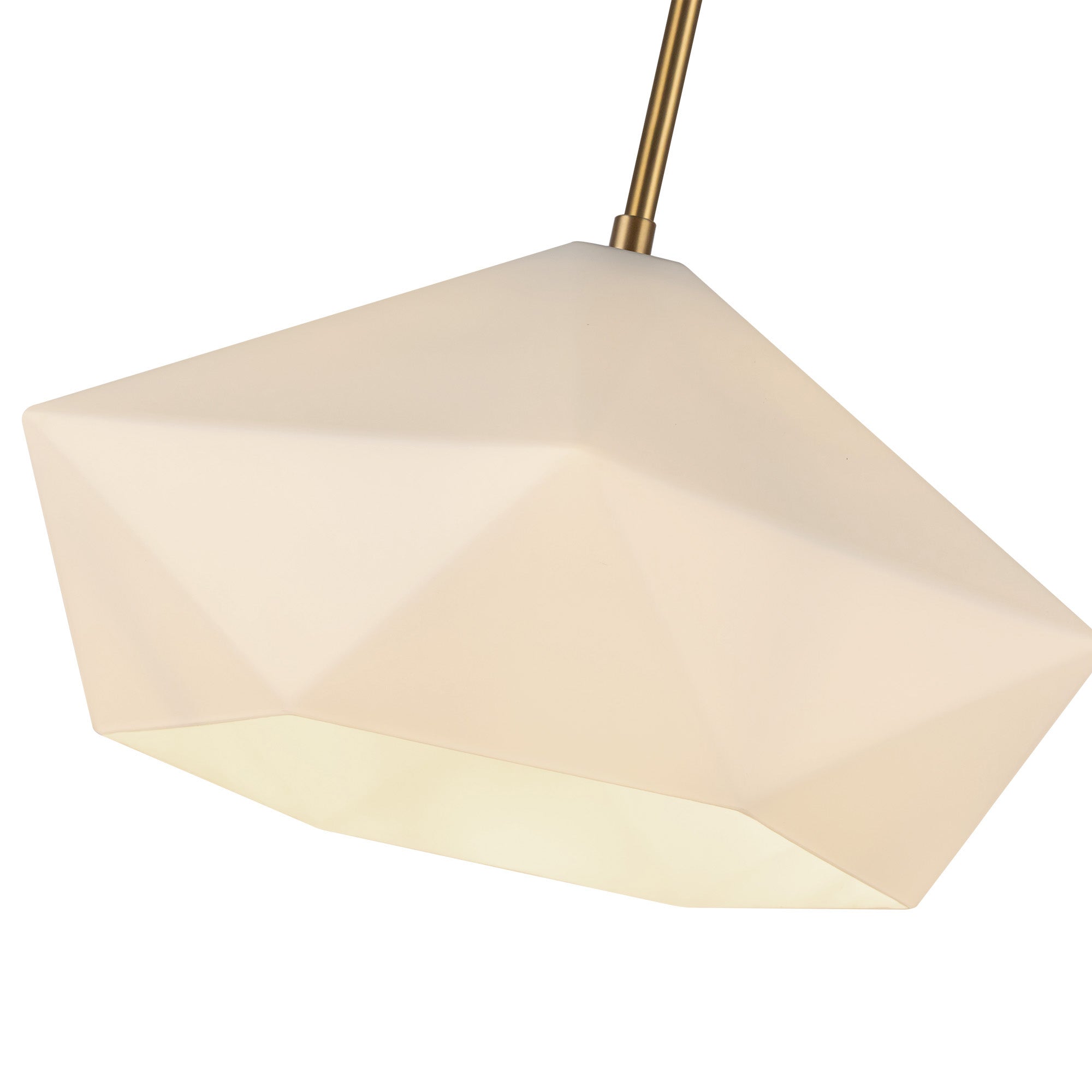 Krysta 14-in Brushed Gold/Opal Glass 1 Light Pendant