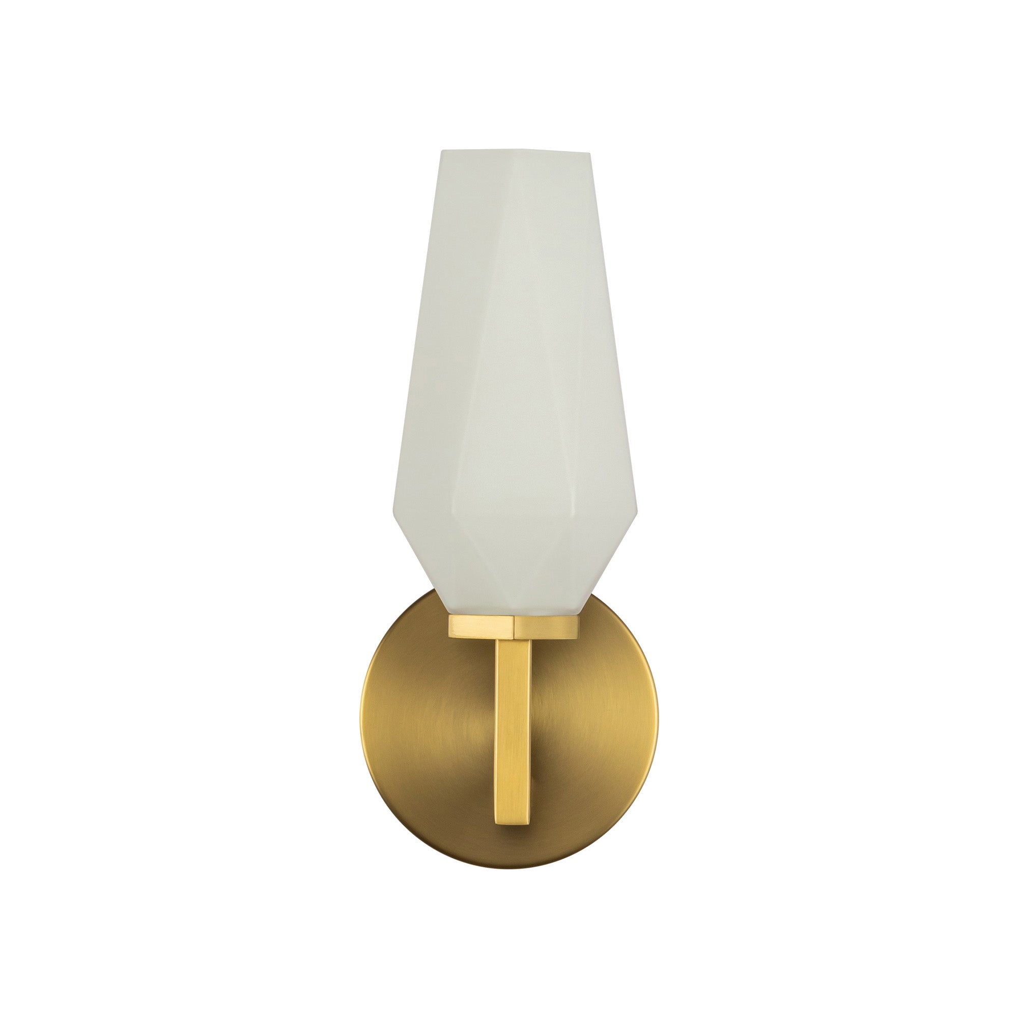 Krysta 10-in Brushed Gold/Opal Glass 1 Light Wall Vanity