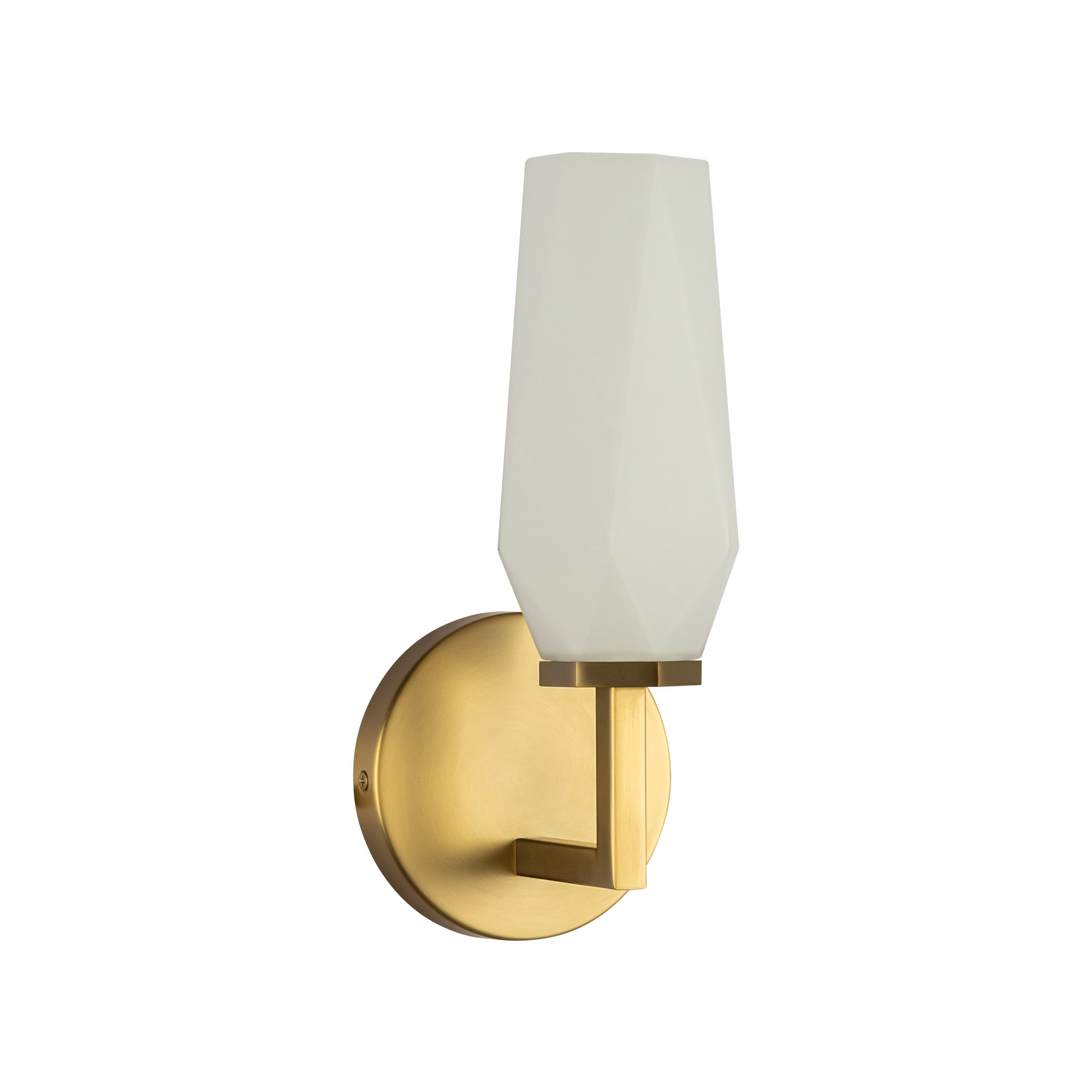 Krysta 10-in Brushed Gold/Opal Glass 1 Light Wall Vanity