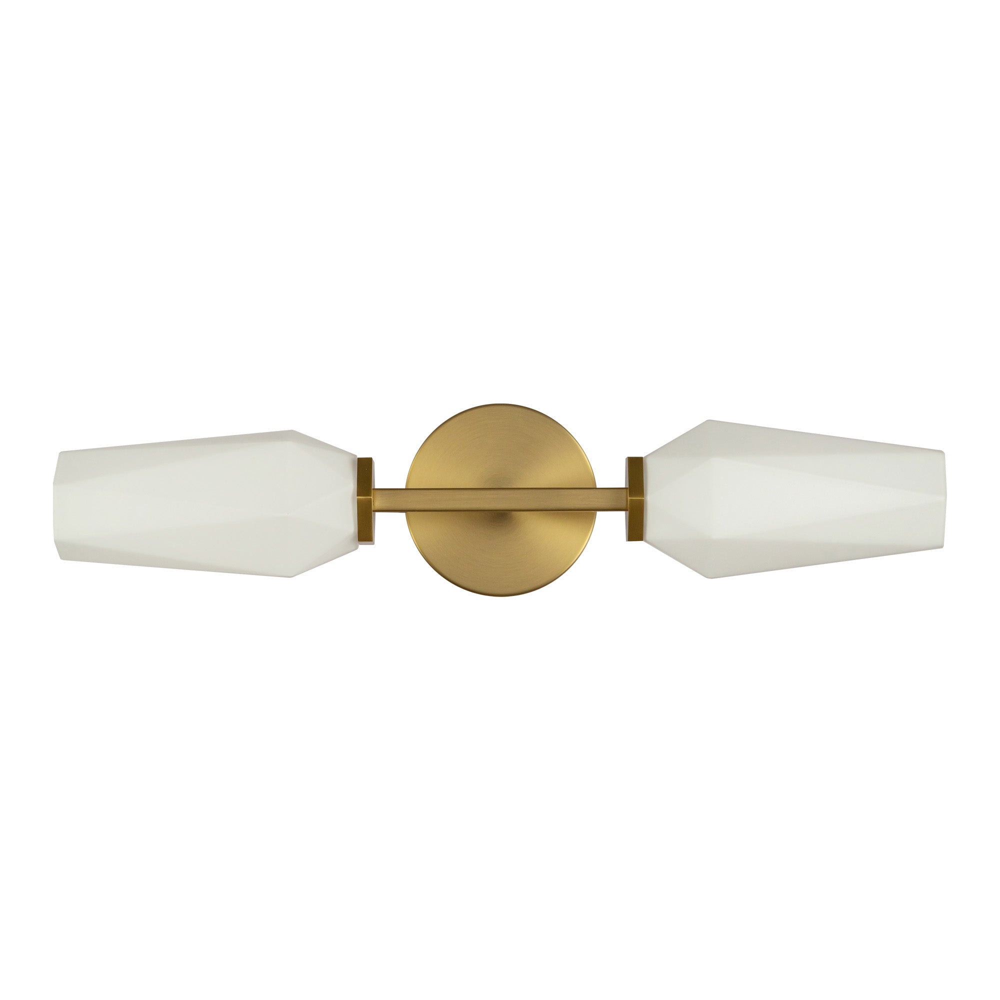 Krysta 20-in Brushed Gold/Opal Glass 2 Lights Wall Vanity