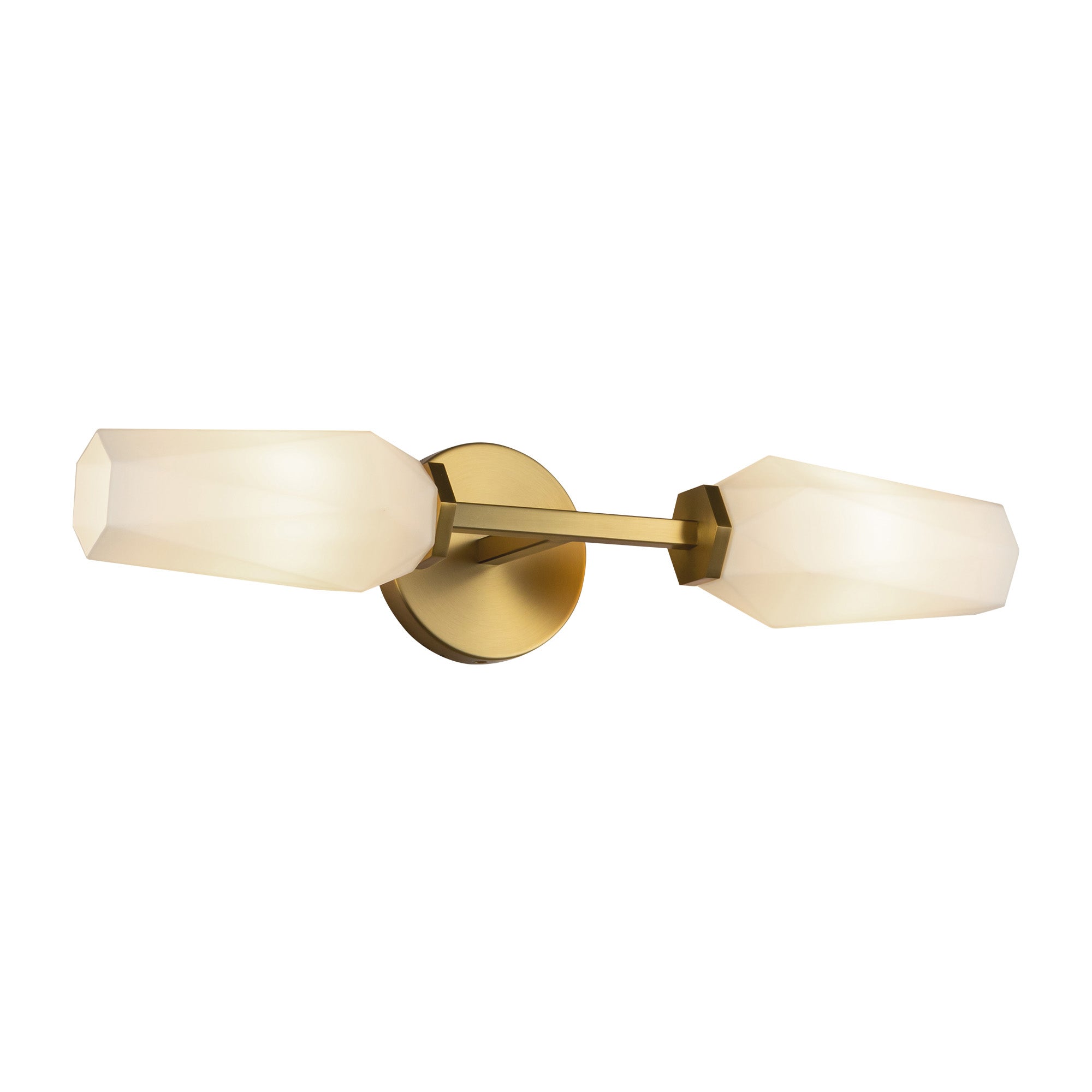 Krysta 20-in Brushed Gold/Opal Glass 2 Lights Wall Vanity