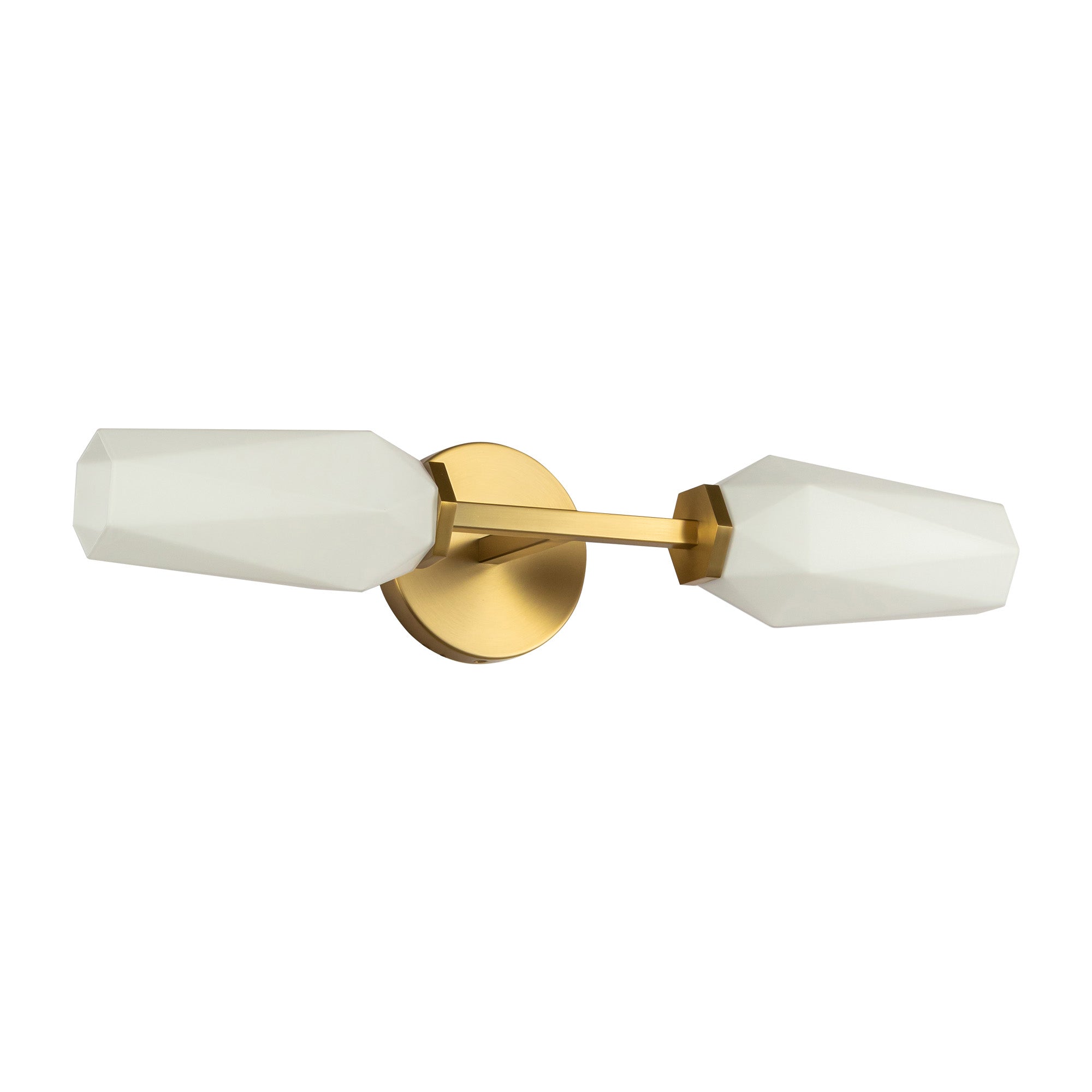 Krysta 20-in Brushed Gold/Opal Glass 2 Lights Wall Vanity
