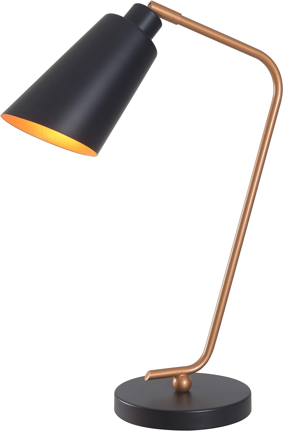 Kenroy Home Alvar 32940BL Modern Desk Lamp - Black, Gold
