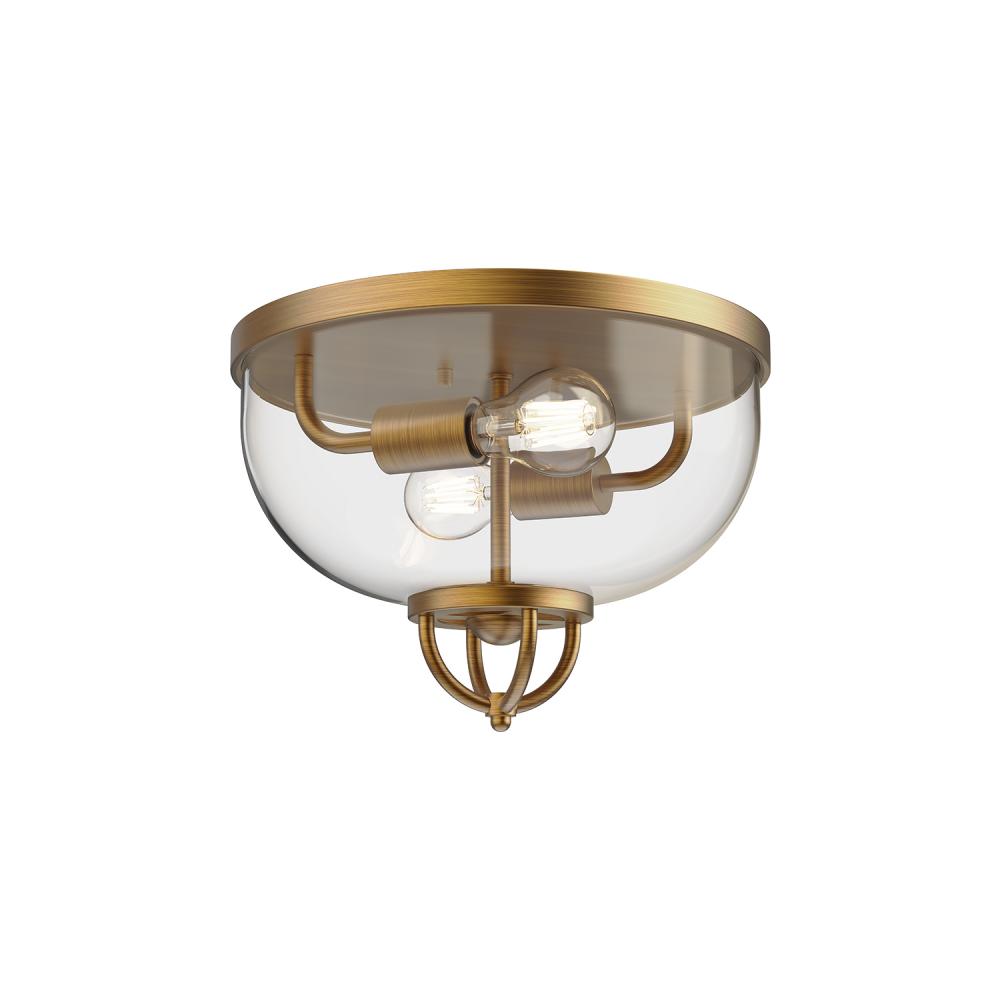 Alora Lighting LANCASTER FM461102AG Flush Mount Modern - Aged Gold