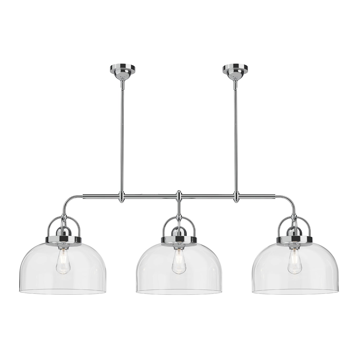Lancaster 55-in Chrome 3 Lights Linear Pendant