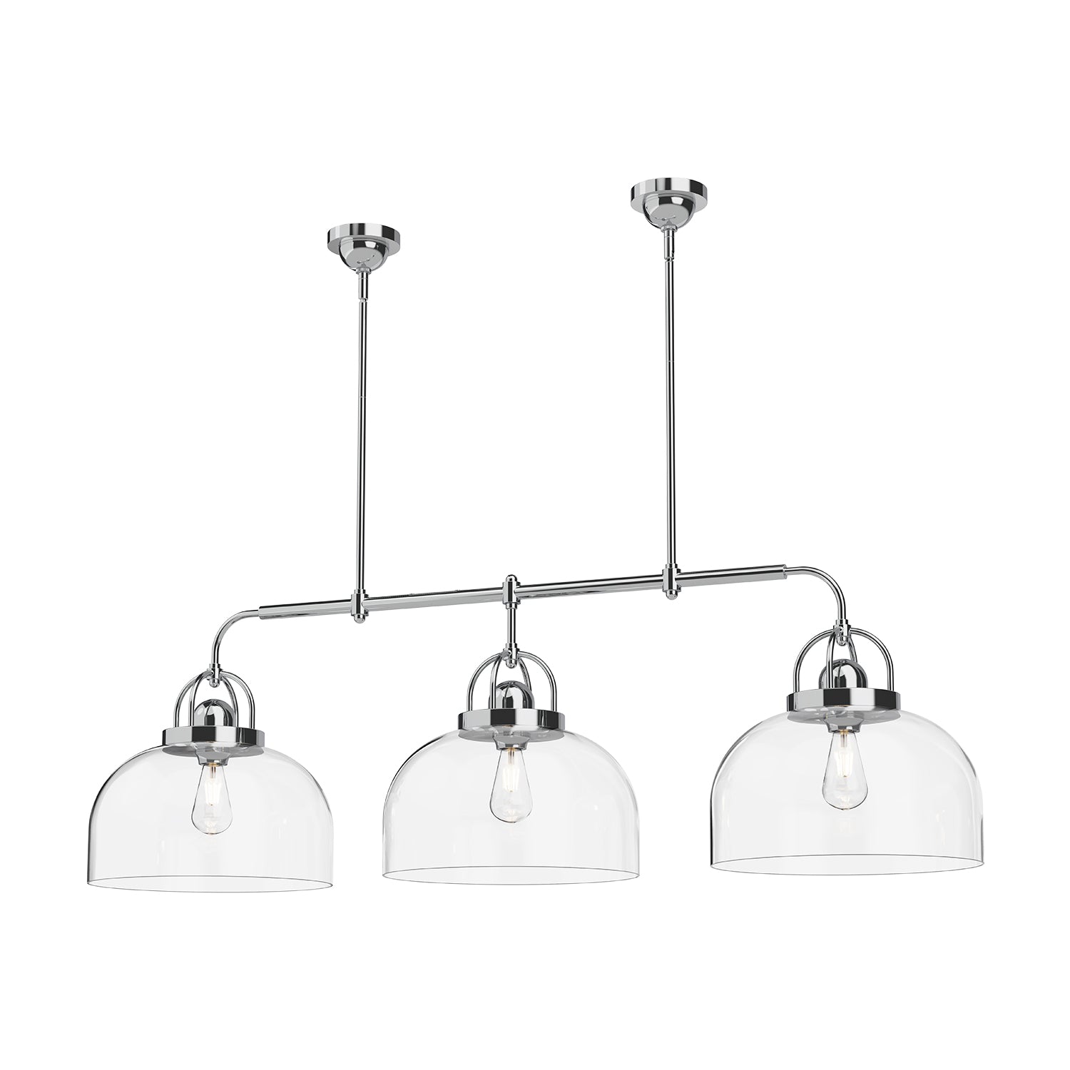 Lancaster 55-in Chrome 3 Lights Linear Pendant