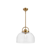 Lancaster 15-in Aged Gold 1 Light Pendant