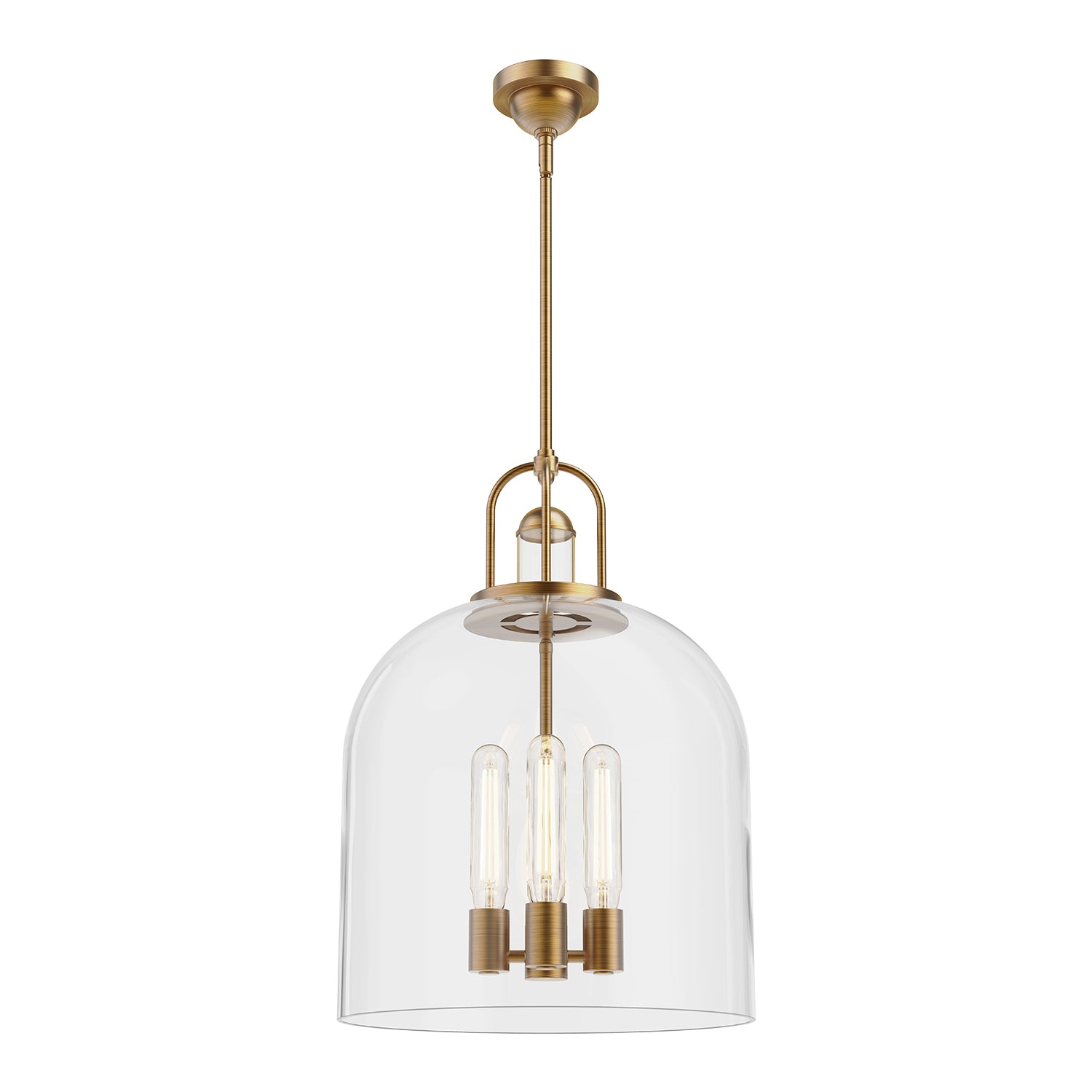 Lancaster 16-in Aged Gold 4 Lights Pendant
