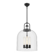Lancaster 16-in Matte Black 4 Lights Pendant