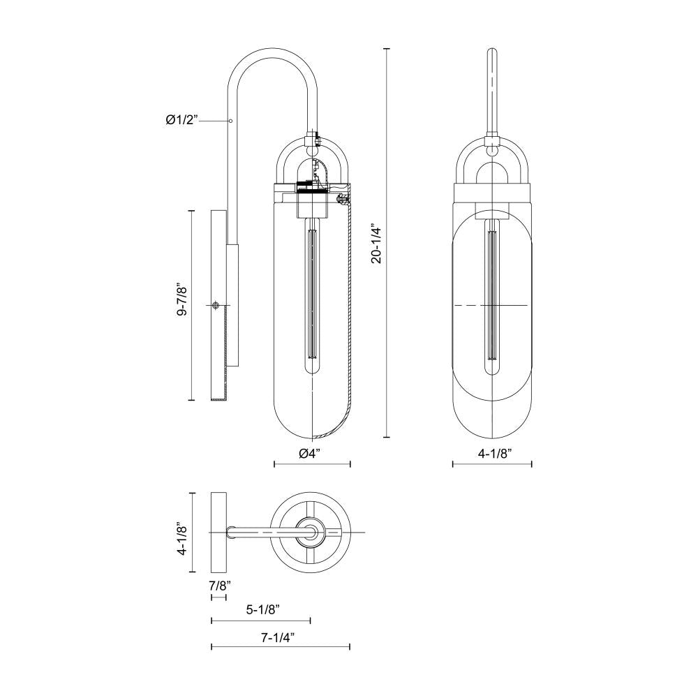 Alora Lighting LANCASTER WV361101BB Bathroom Fixture Traditional - Brushed Brass