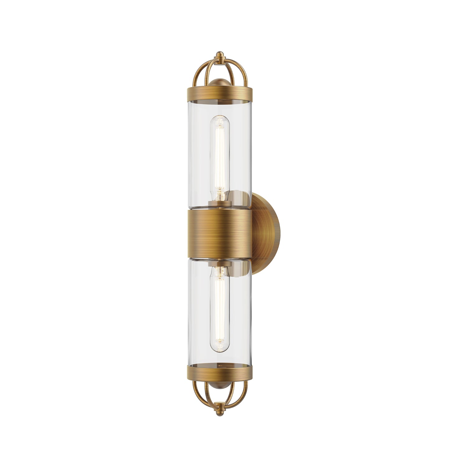 Lancaster 5-in Aged Gold 2 Lights Wall/Vanity