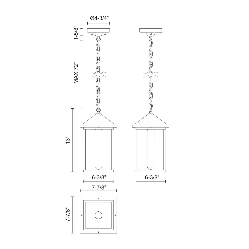 Alora Lighting LARCHMONT EP552009BKCL Exterior Modern - Textured Black