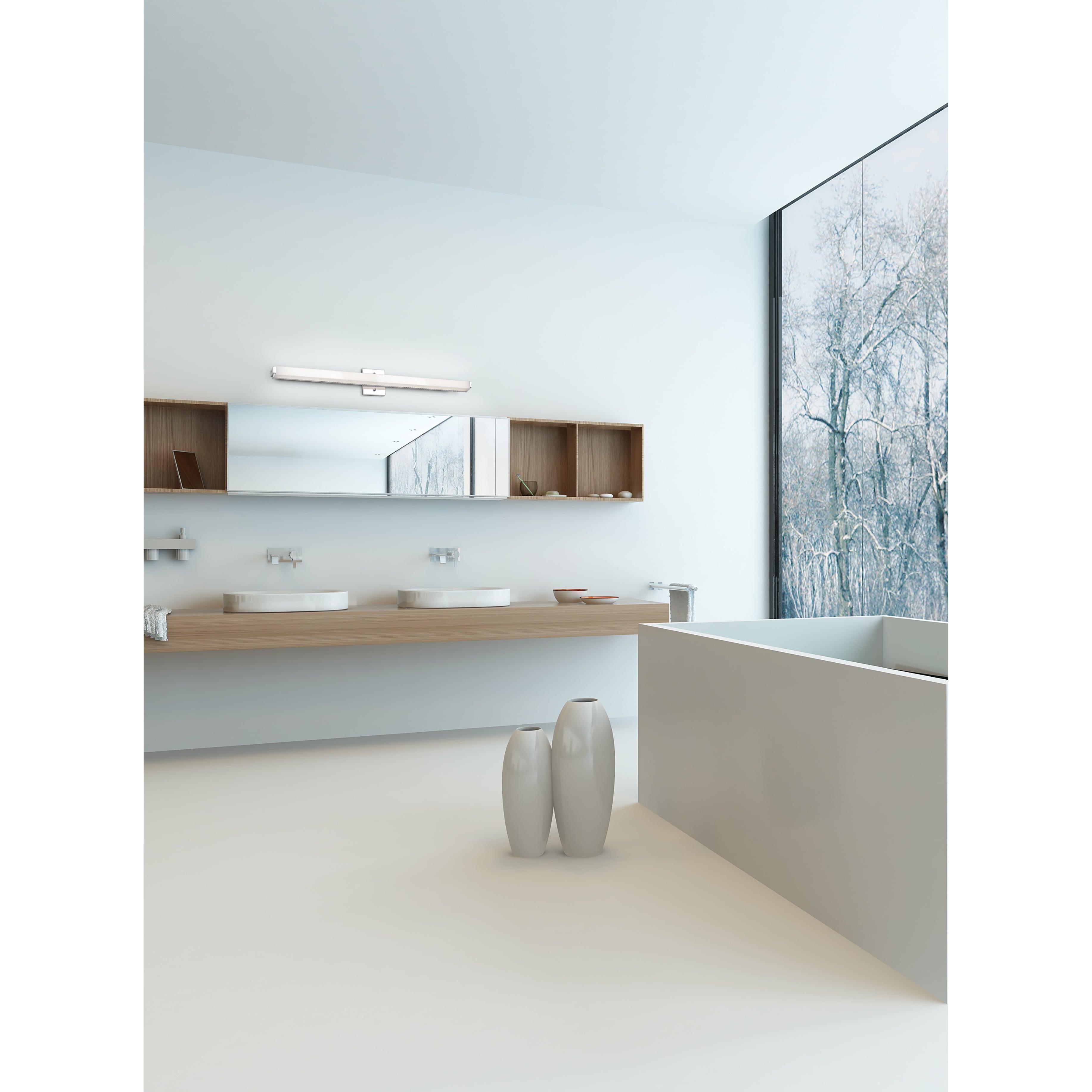 Latitude-Slim 37-in Chrome LED Vanity