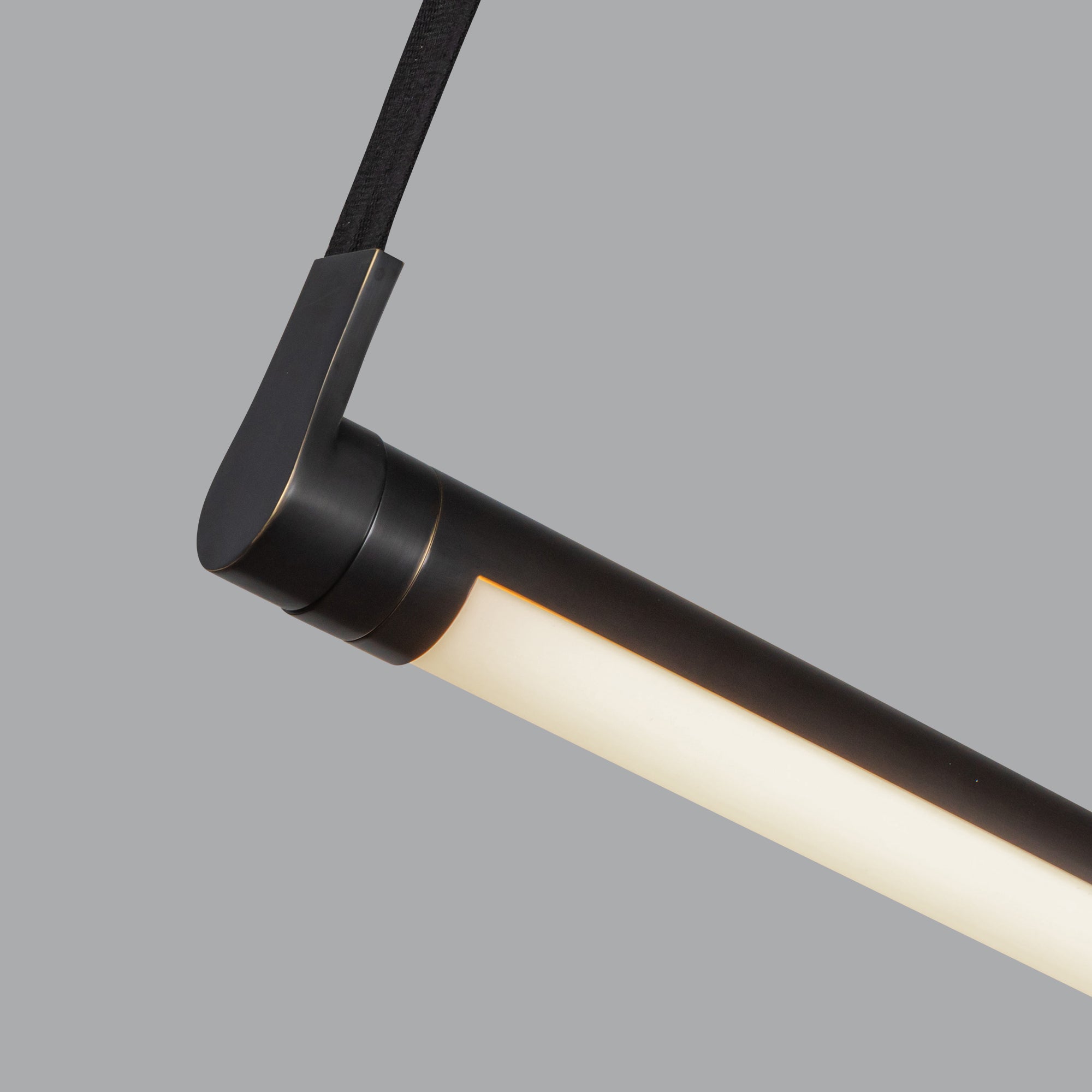 Laurence 41-in Urban Bronze LED Linear Pendant