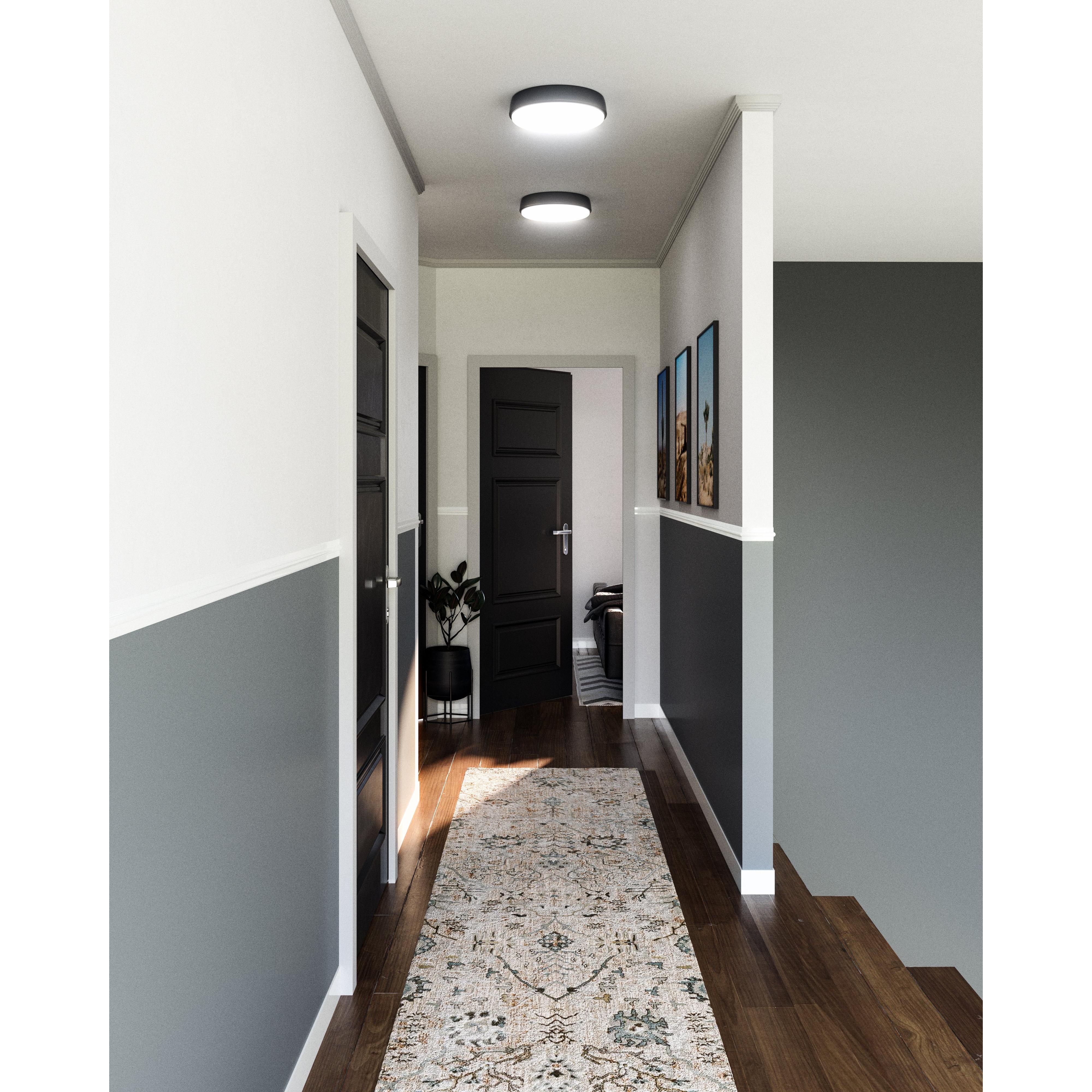 Laval 11-in Matte Black LED Flush Mount