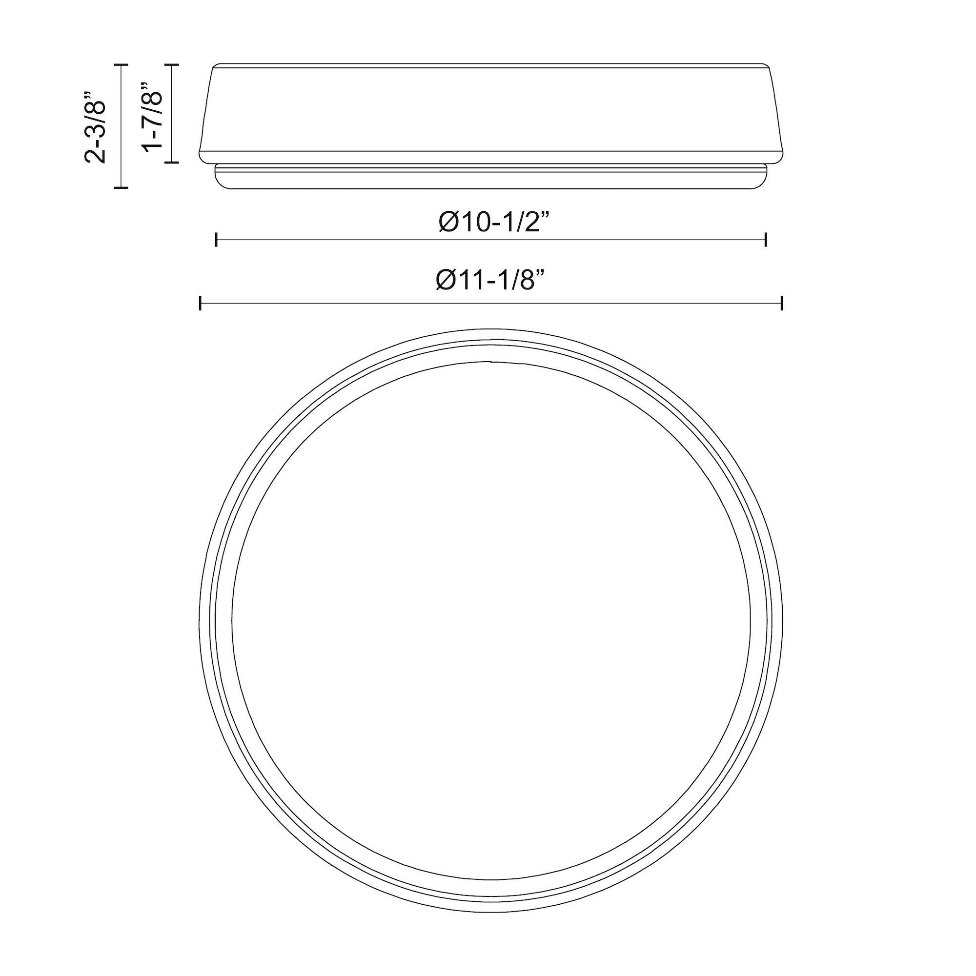 Laval 11-in Brushed Nickel LED Flush Mount
