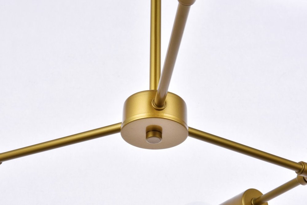 Elegant Lighting FURLONG LD2340BR Pendant Mid Century Modern - Brass