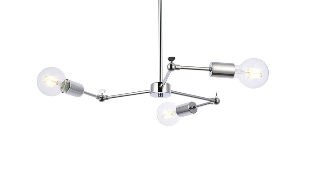 Elegant Lighting FURLONG LD2340C Pendant Mid Century Modern - Chrome