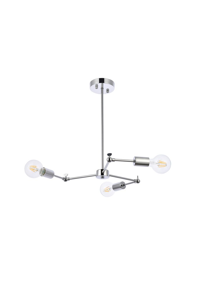 Elegant Lighting FURLONG LD2340C Pendant Mid Century Modern - Chrome