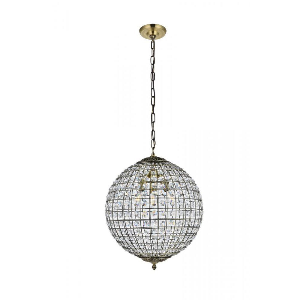 Elegant Lighting EARLENE LD5026 Pendant Transitional - Antique Bronze