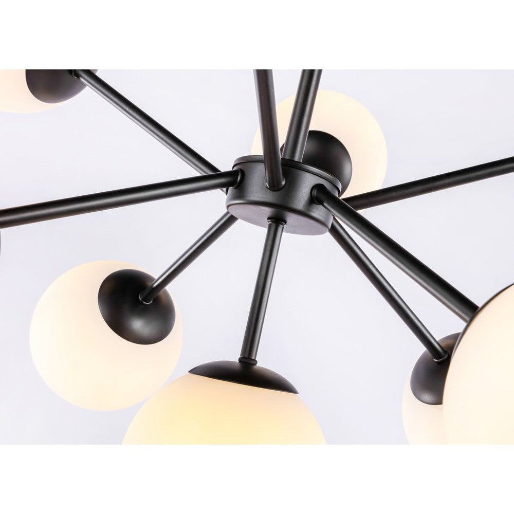 Elegant Lighting JUPITER LD5028D27BK Pendant Industrial - Black