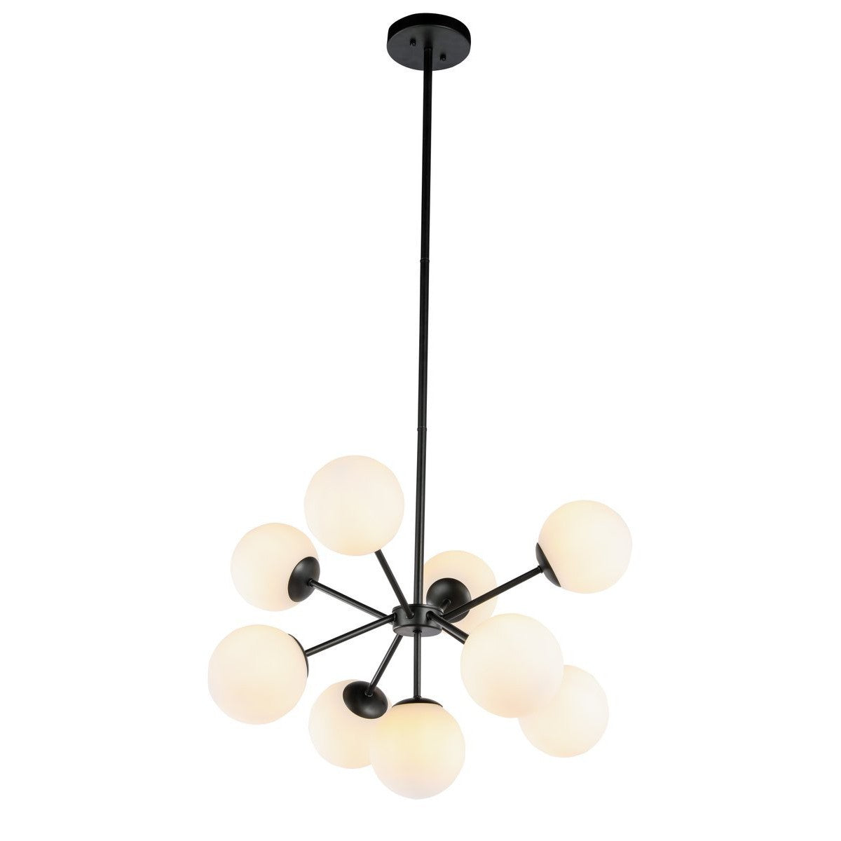 Elegant Lighting JUPITER LD5028D27BK Pendant Industrial - Black