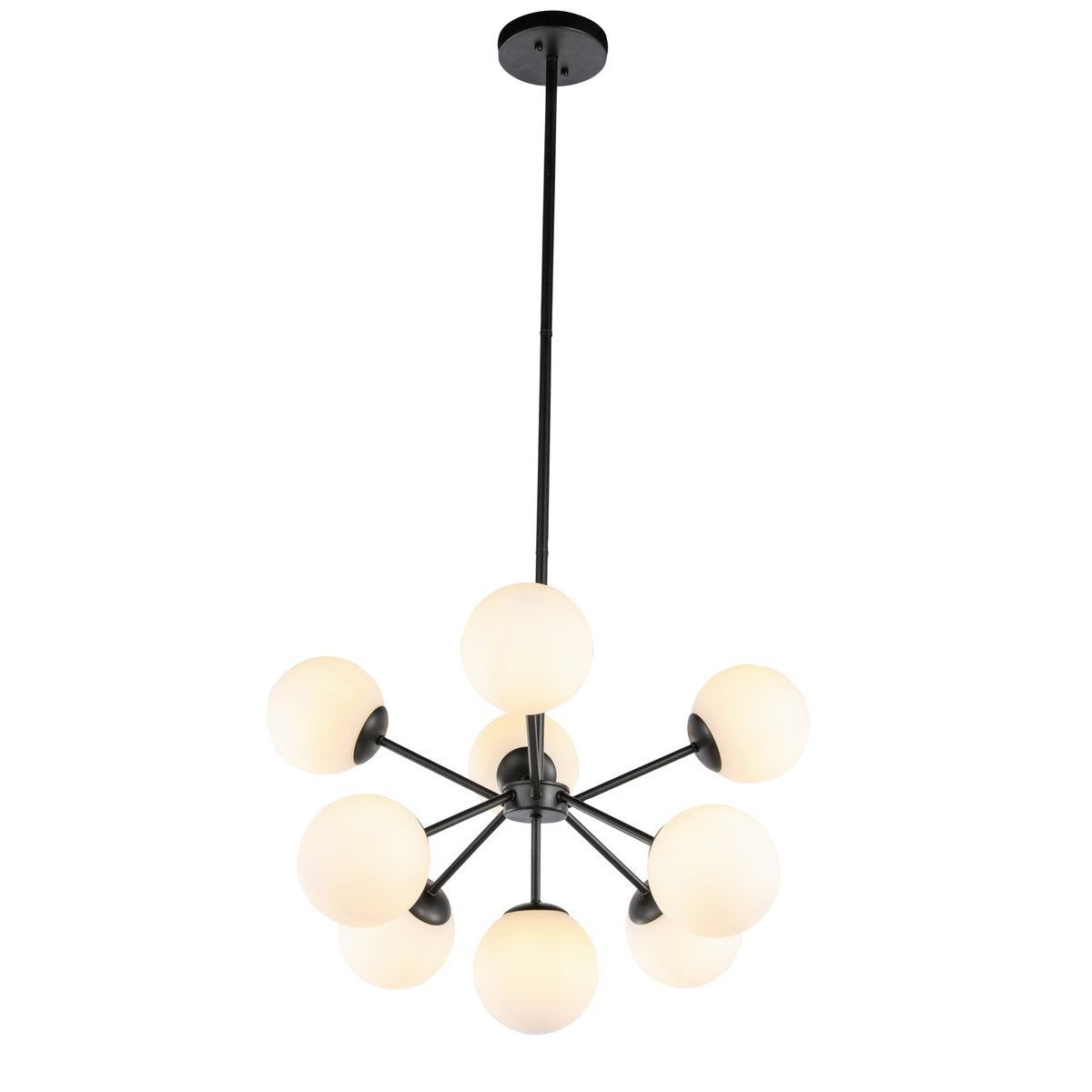 Elegant Lighting JUPITER LD5028D27BK Pendant Industrial - Black