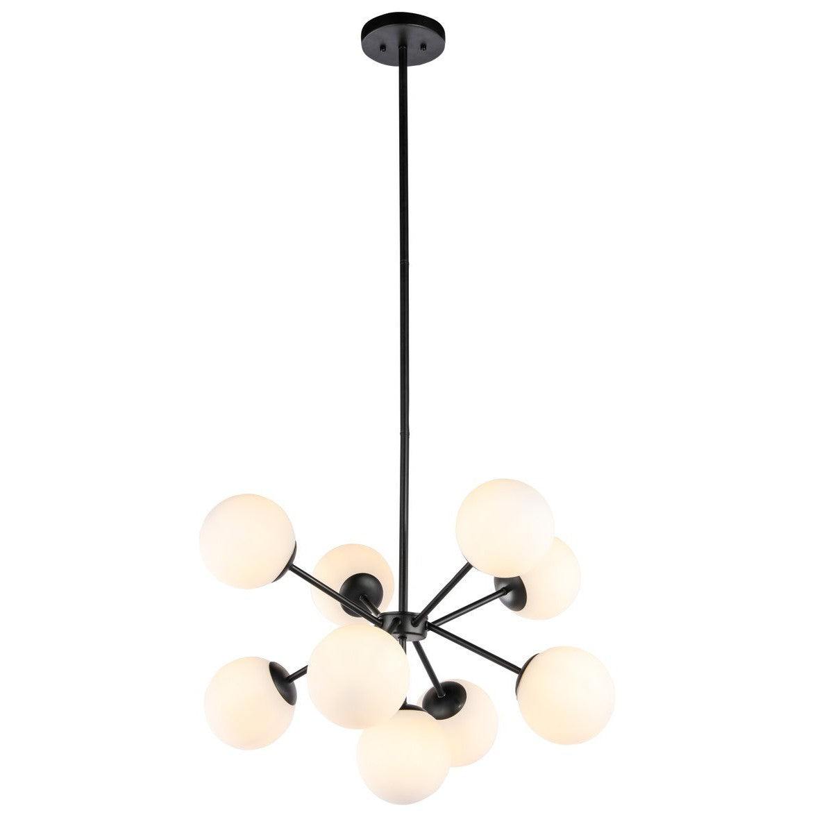 Elegant Lighting JUPITER LD5028D27BK Pendant Industrial - Black