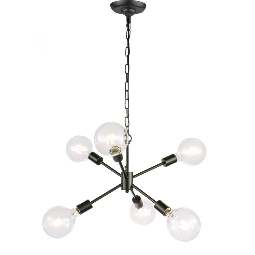 Elegant Lighting NOLAN LD5033D16BK Pendant Industrial - Black