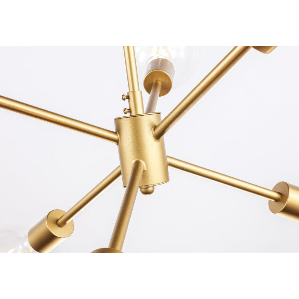 Elegant Lighting NOLAN LD5034D16BR Pendant Industrial - Brass