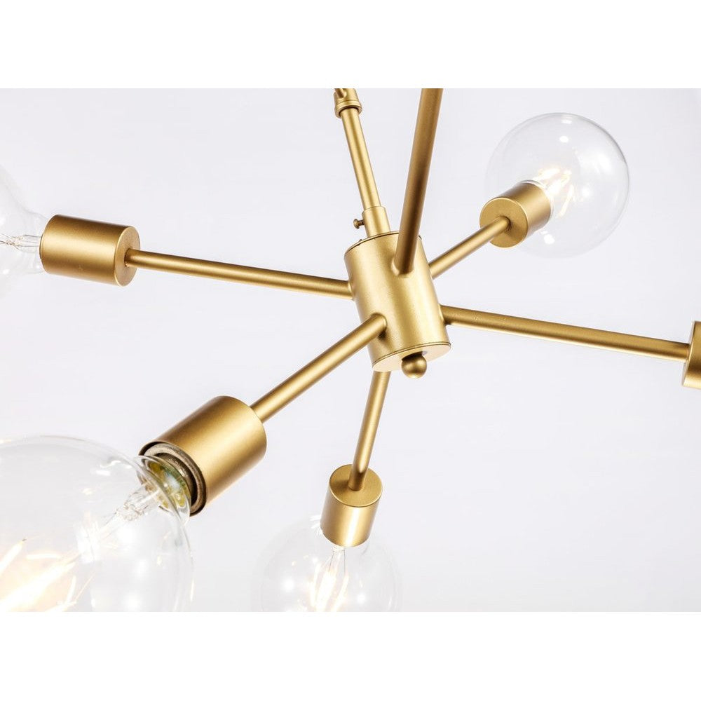 Elegant Lighting NOLAN LD5034D16BR Pendant Industrial - Brass