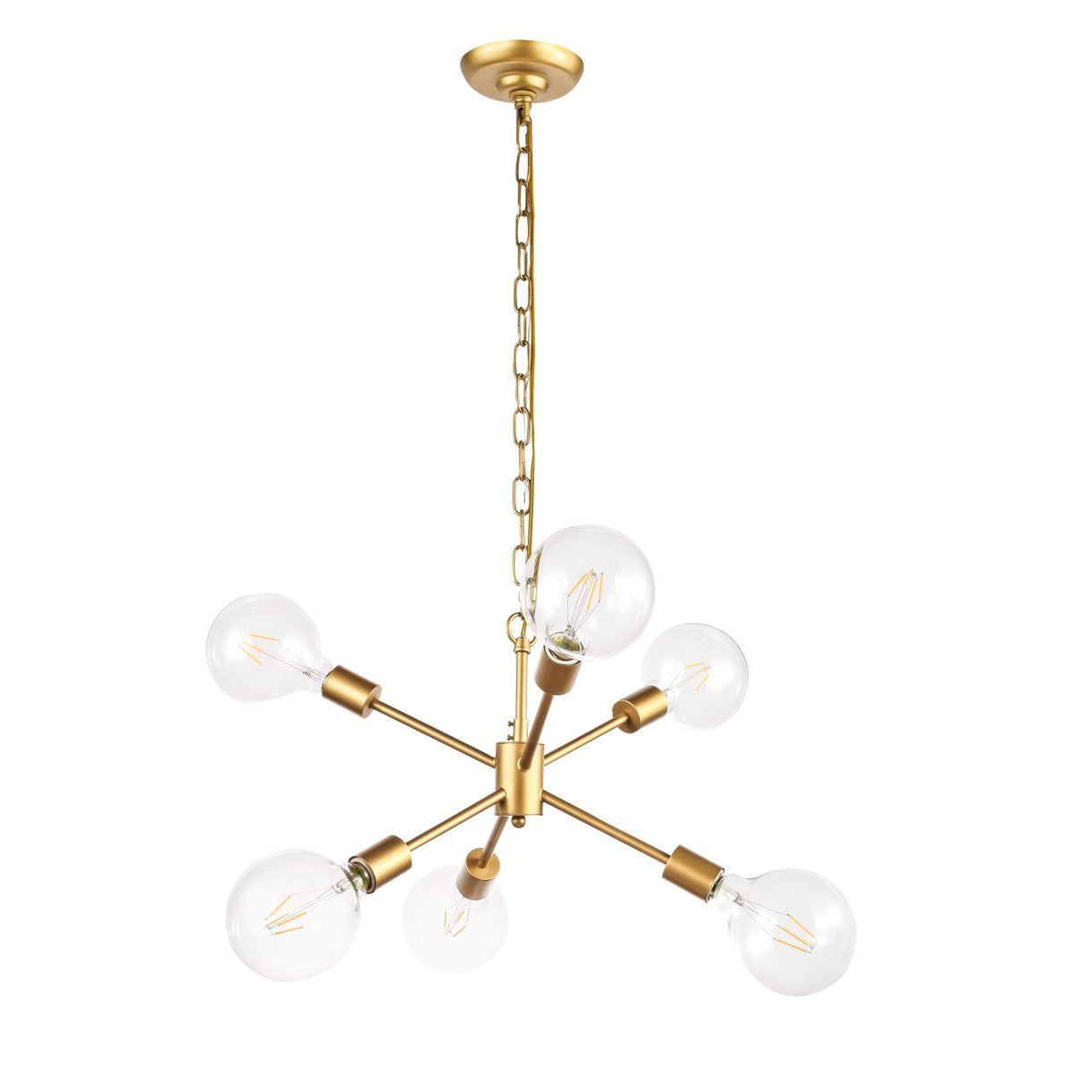 Elegant Lighting NOLAN LD5034D16BR Pendant Industrial - Brass