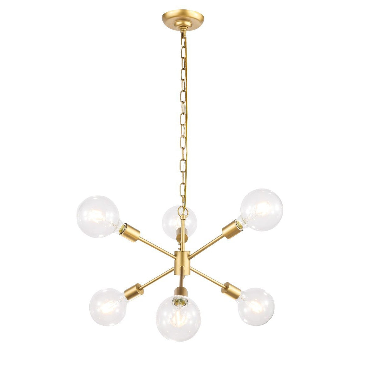 Elegant Lighting NOLAN LD5034D16BR Pendant Industrial - Brass