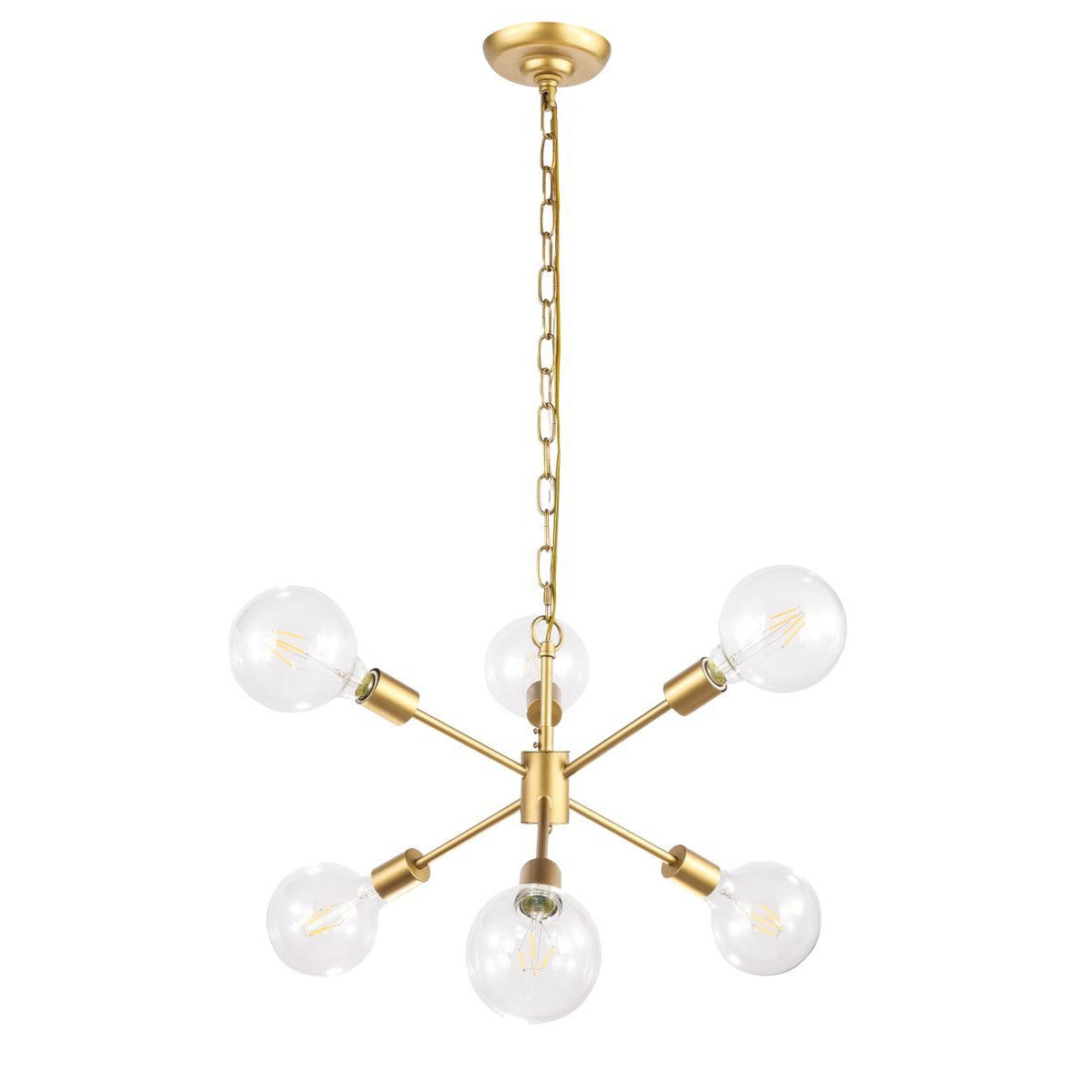 Elegant Lighting NOLAN LD5034D16BR Pendant Industrial - Brass