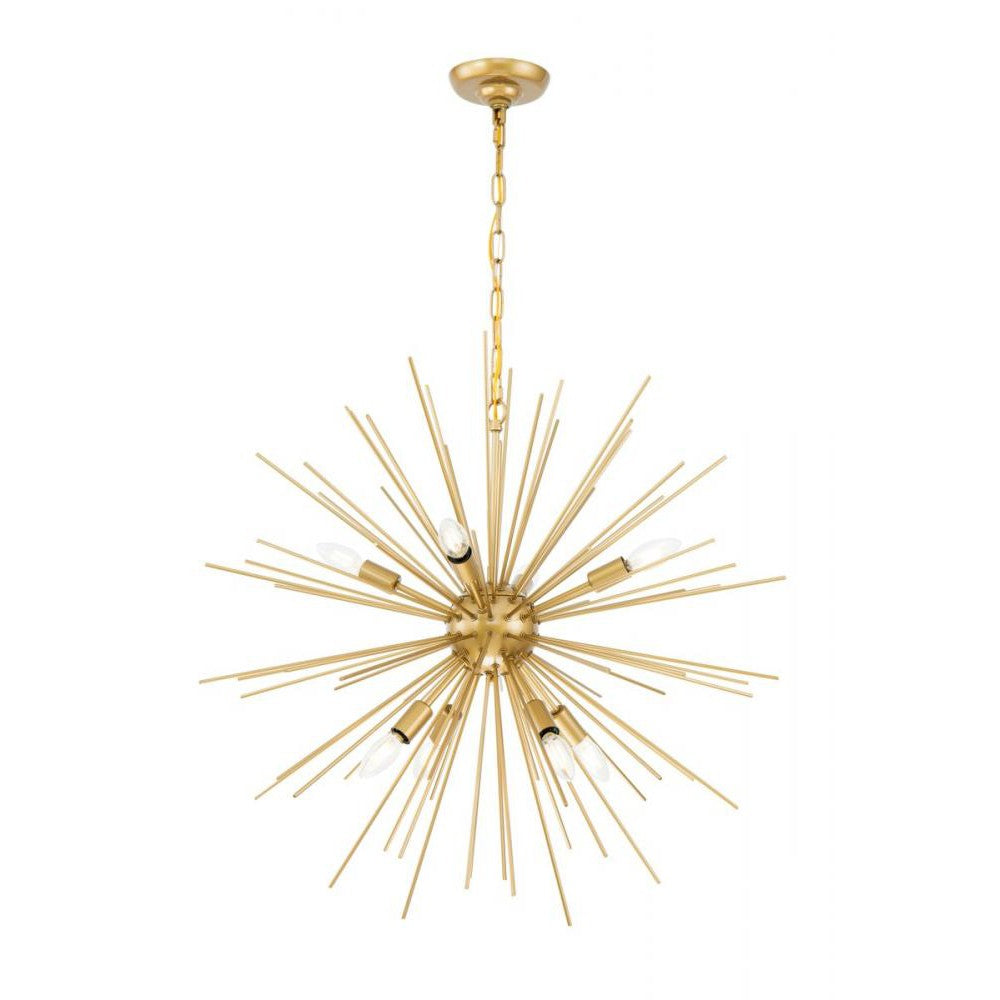 Elegant Lighting TIMBER LD5039D30BR Pendant Industrial - Brass