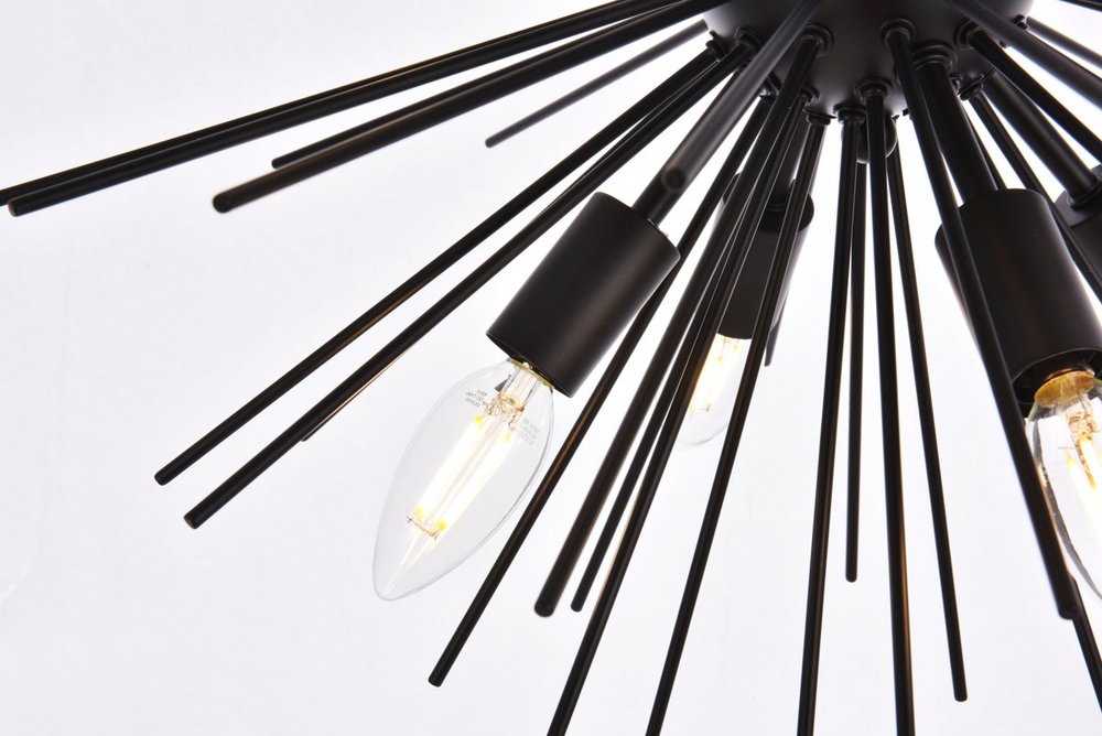 Elegant Lighting TIMBER LD5051D20BK Pendant Contemporary - Black